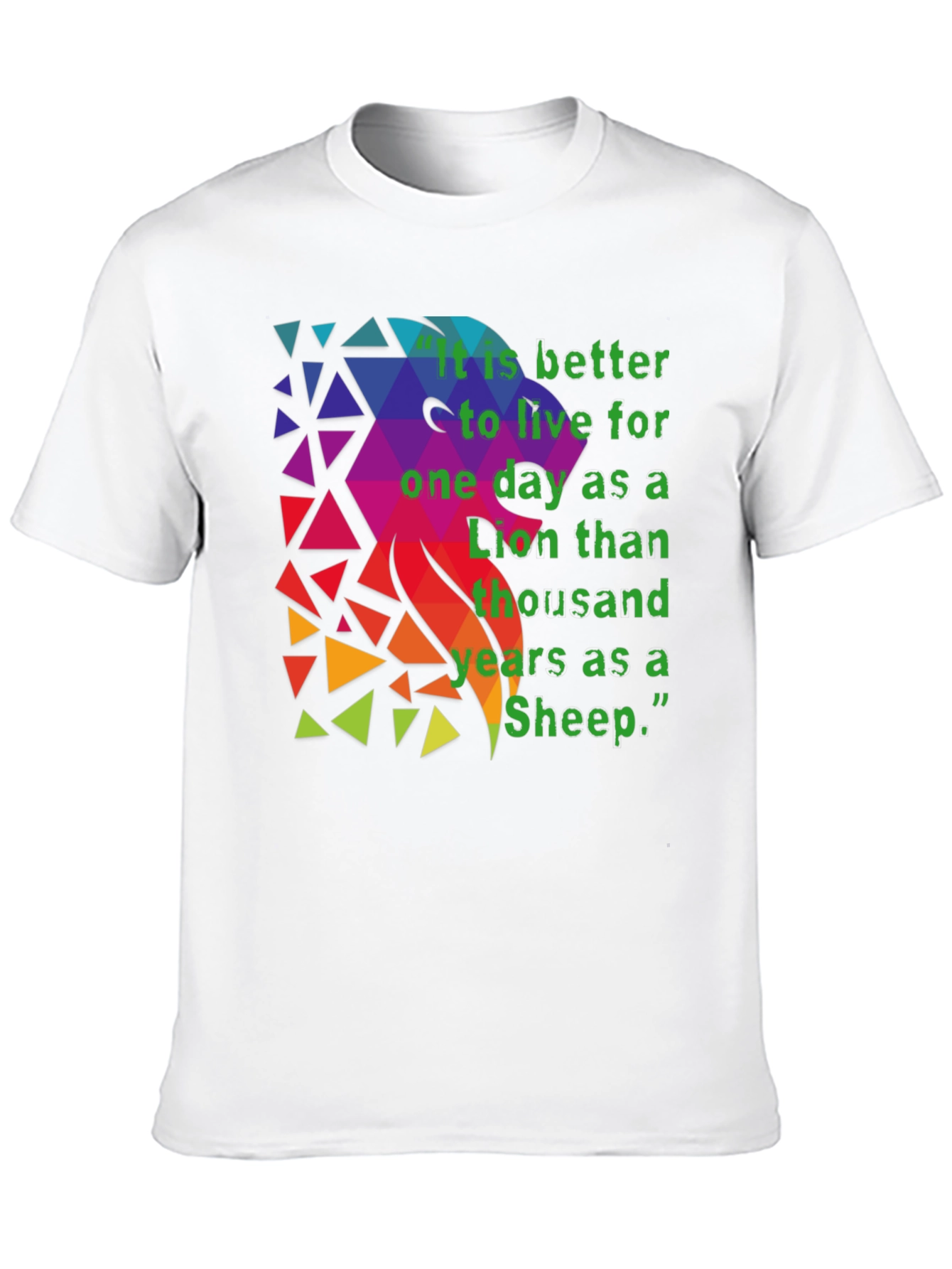 Black Lion Quote T-Shirt - Live as a Lion view 10