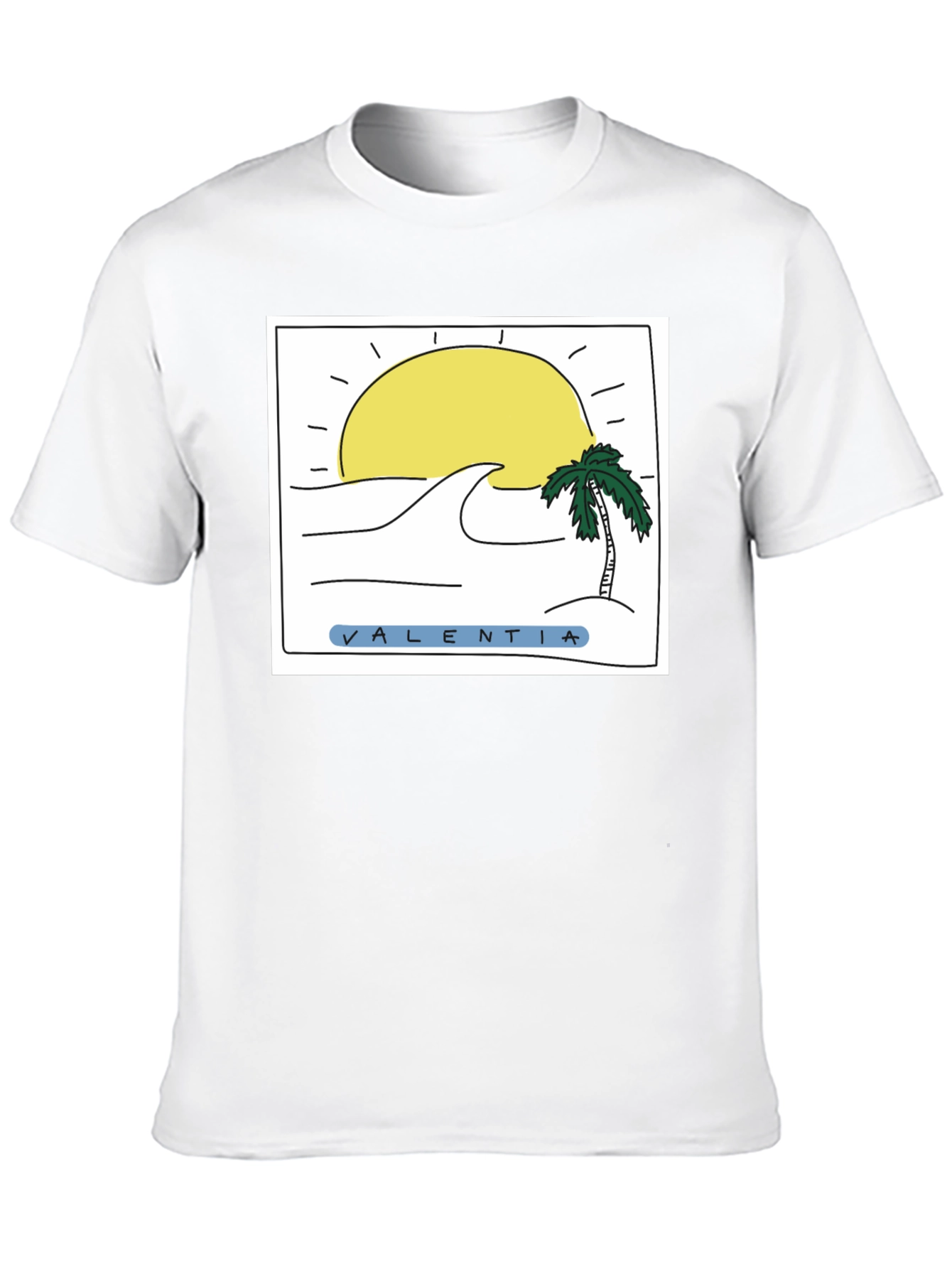 Black Valentia Sun & Waves Graphic Tee - Black view 10