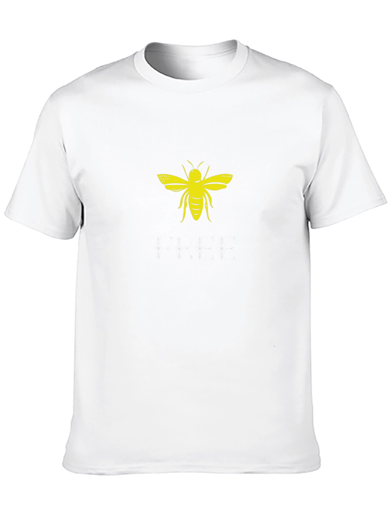 Black Black T-Shirt with Yellow Bee Graphic view 10