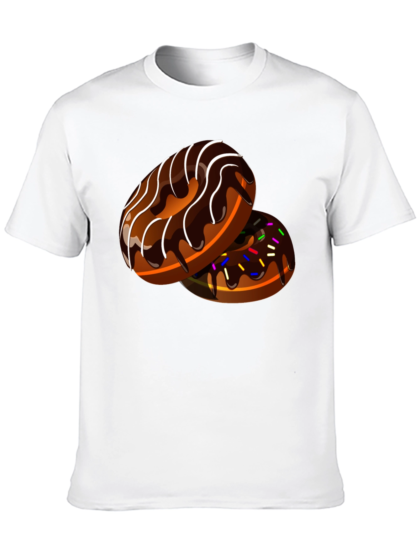 Black Donut Design Black T-Shirt view 10