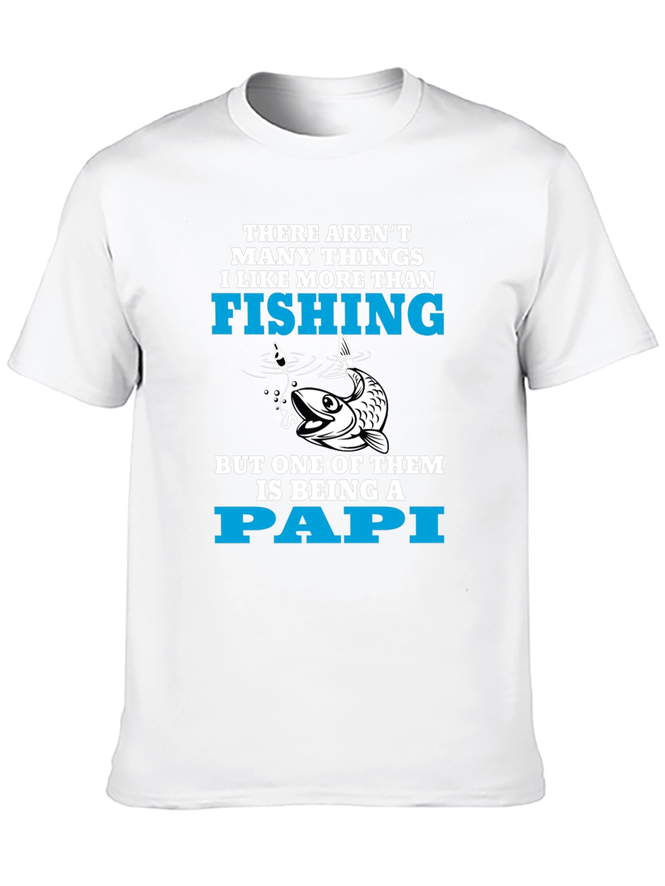 Black Fishing Papi T-Shirt - Fun Dad Gift view 10