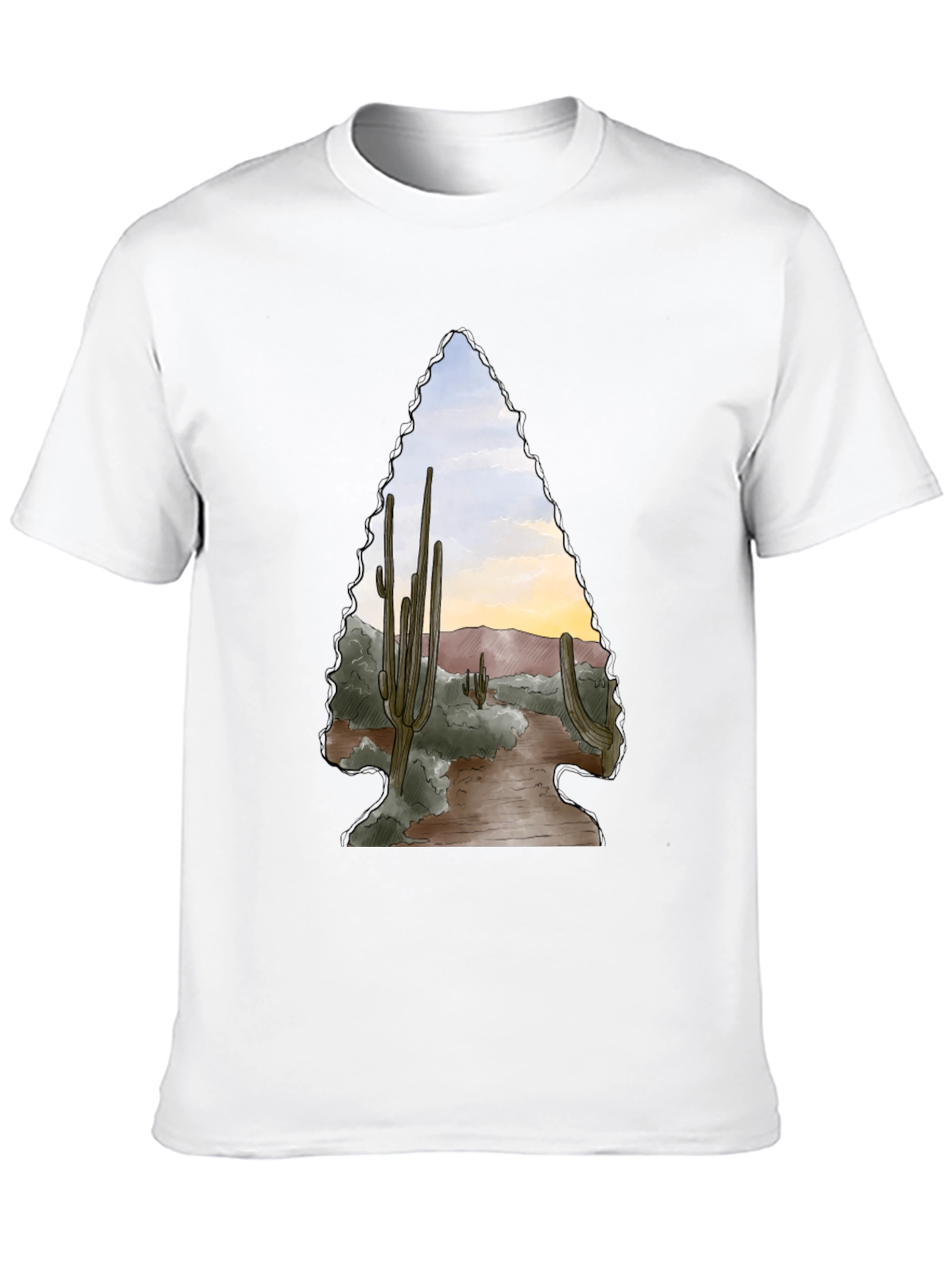 Black Desert Arrowhead Graphic Tee - Black Cotton Blend view 10