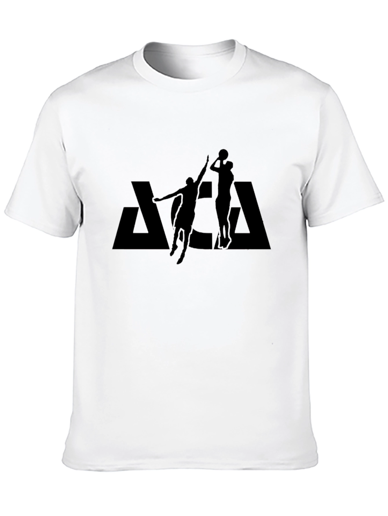 Black Basketball Silhouette Black T-Shirt view 10