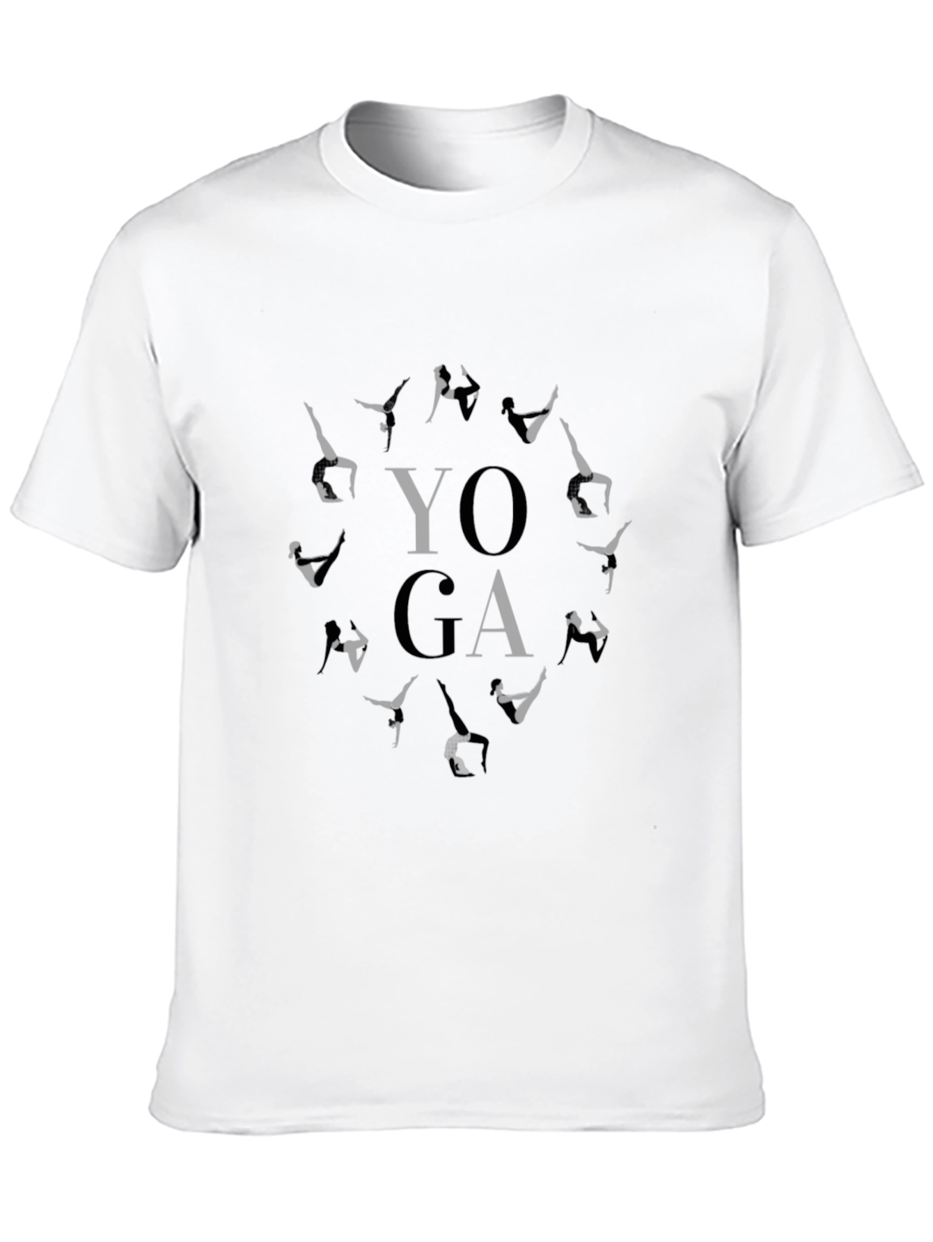 Black Yoga Pose Graphic T-Shirt view 10
