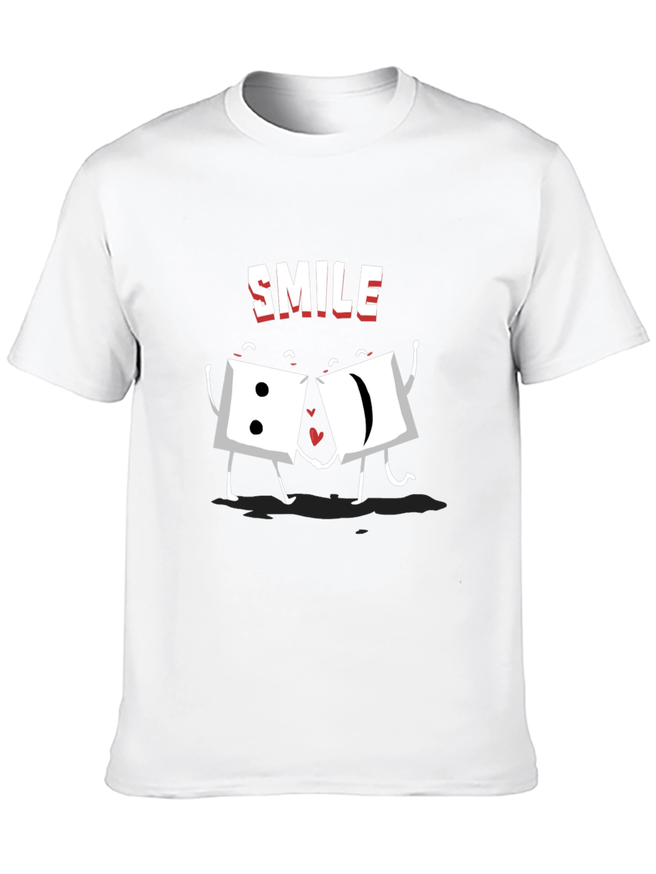 Smile Dice Graphic Tee - Black Cotton T-Shirt - 10