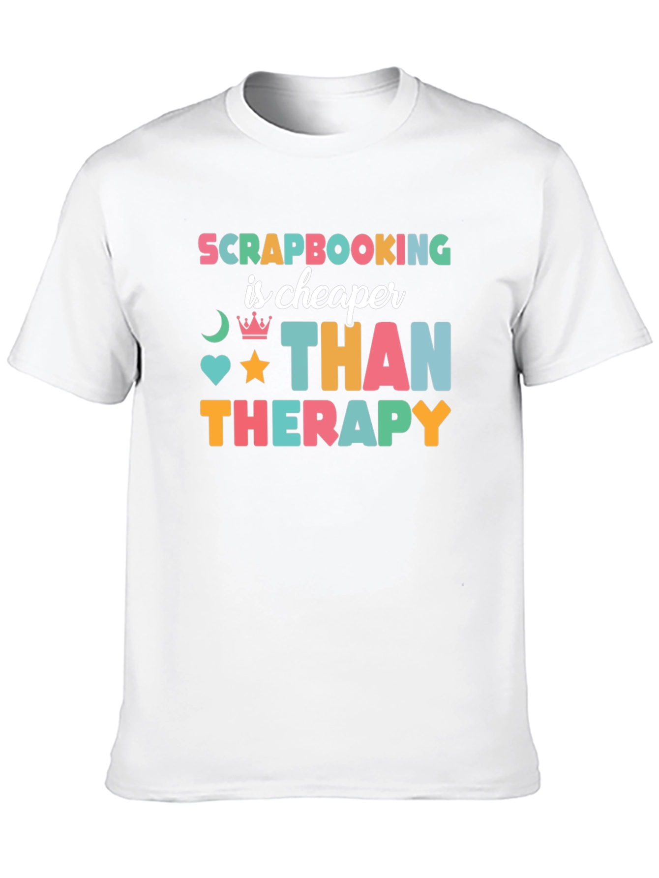 Black Scrapbooking is Cheaper Than Therapy T-Shirt view 10