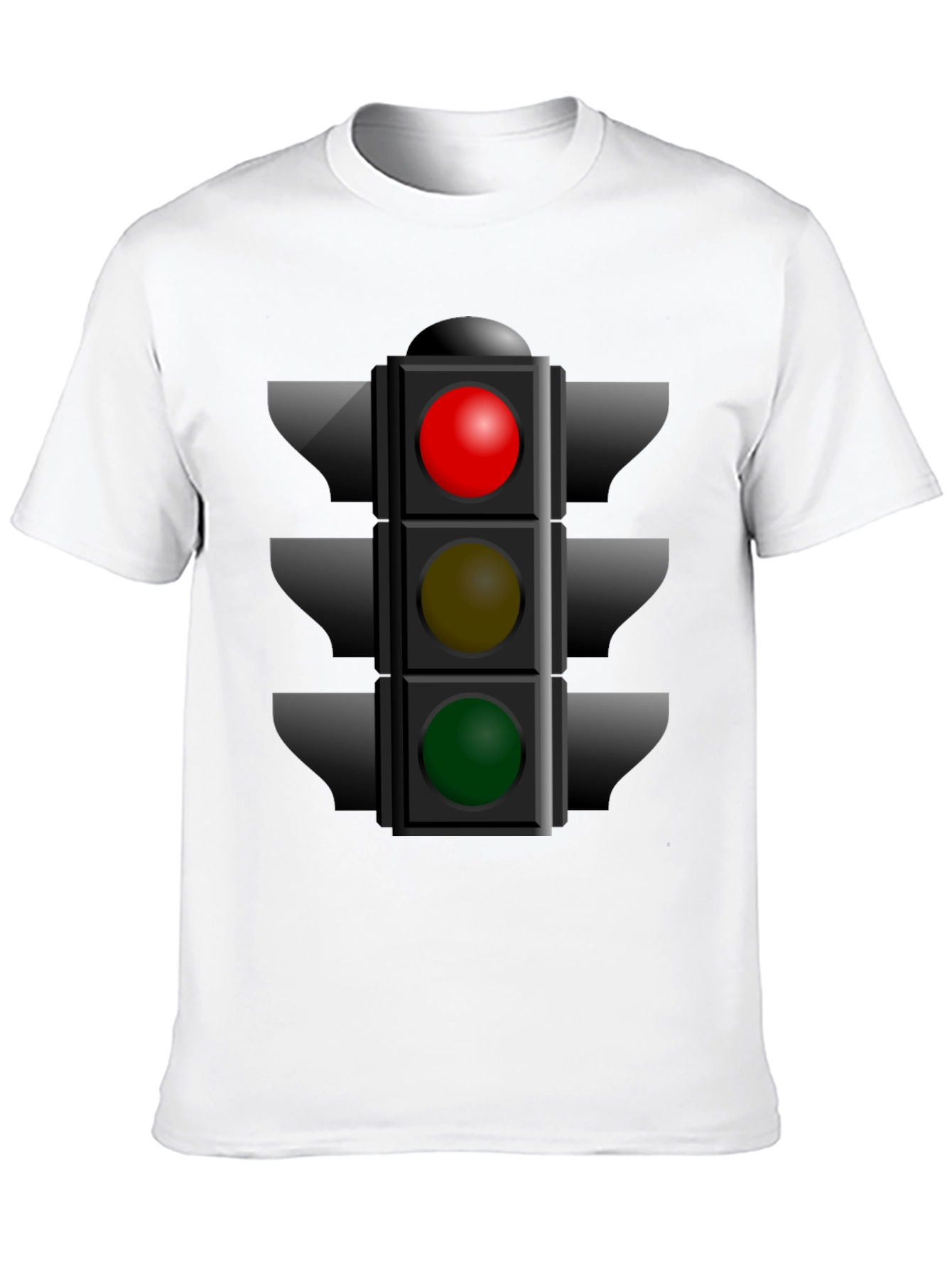 Black Traffic Light Graphic Tee - Novelty Stoplight Shirt view 10