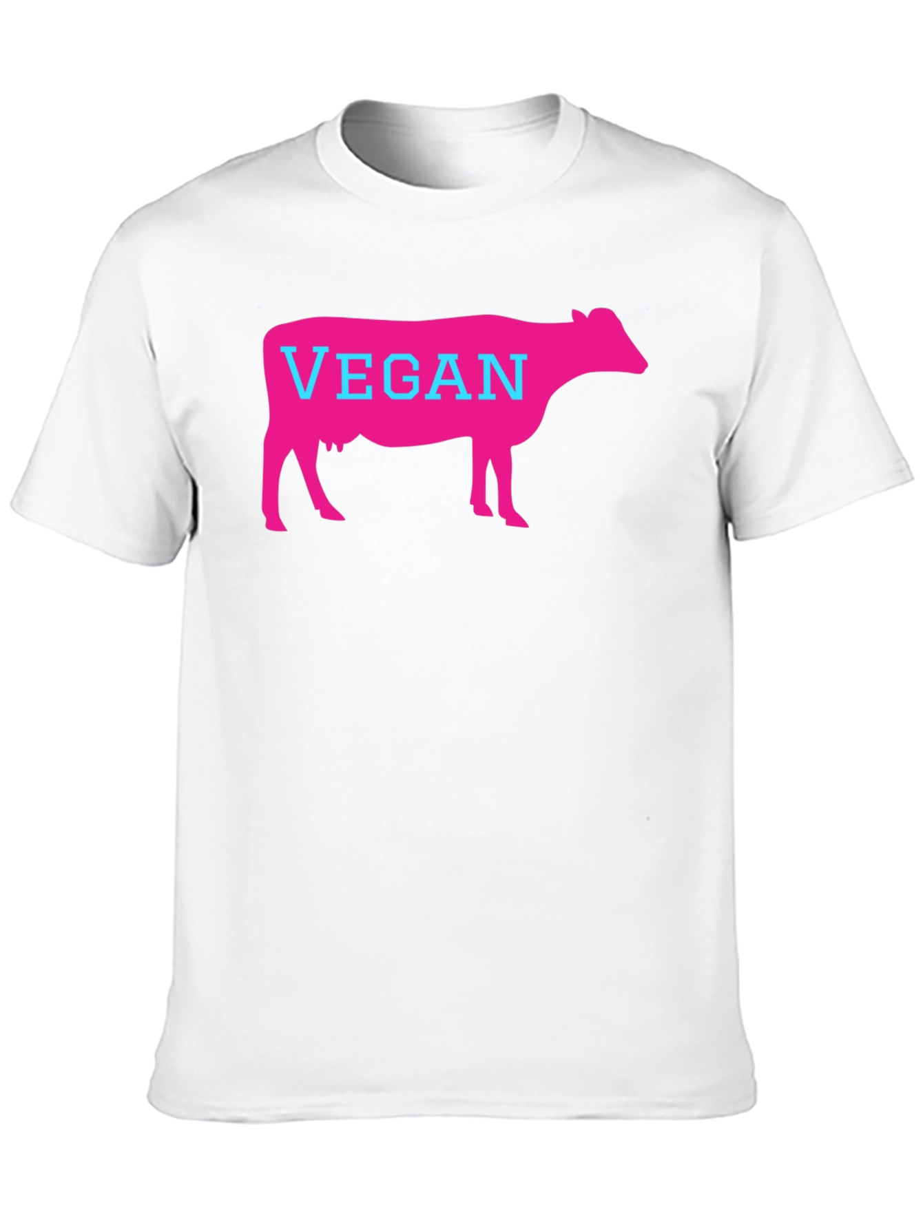 Black Vegan Cow Graphic T-Shirt - Unisex Black Tee view 10
