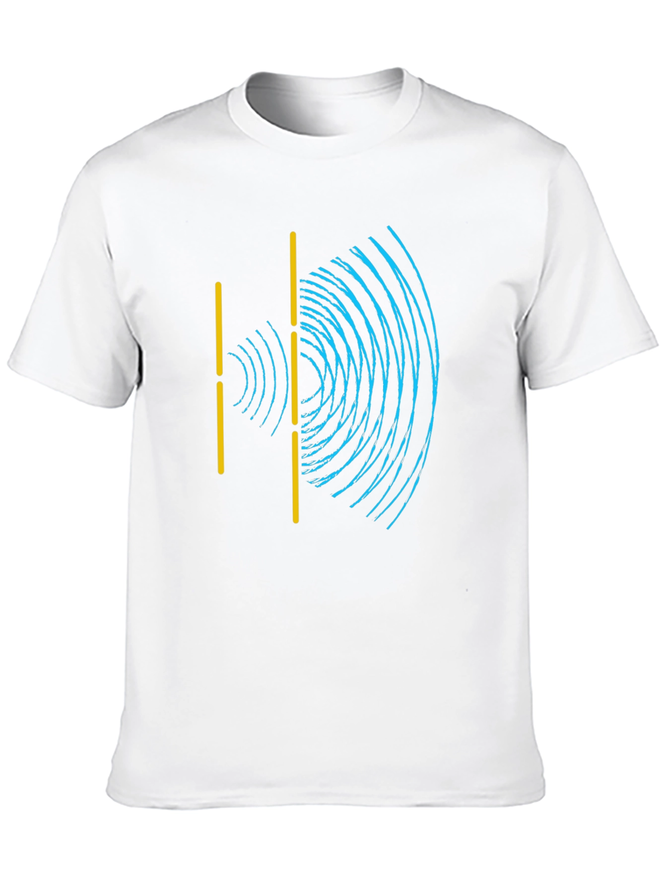 Black Wave Interference Black T-Shirt - Science Physics Tee view 10