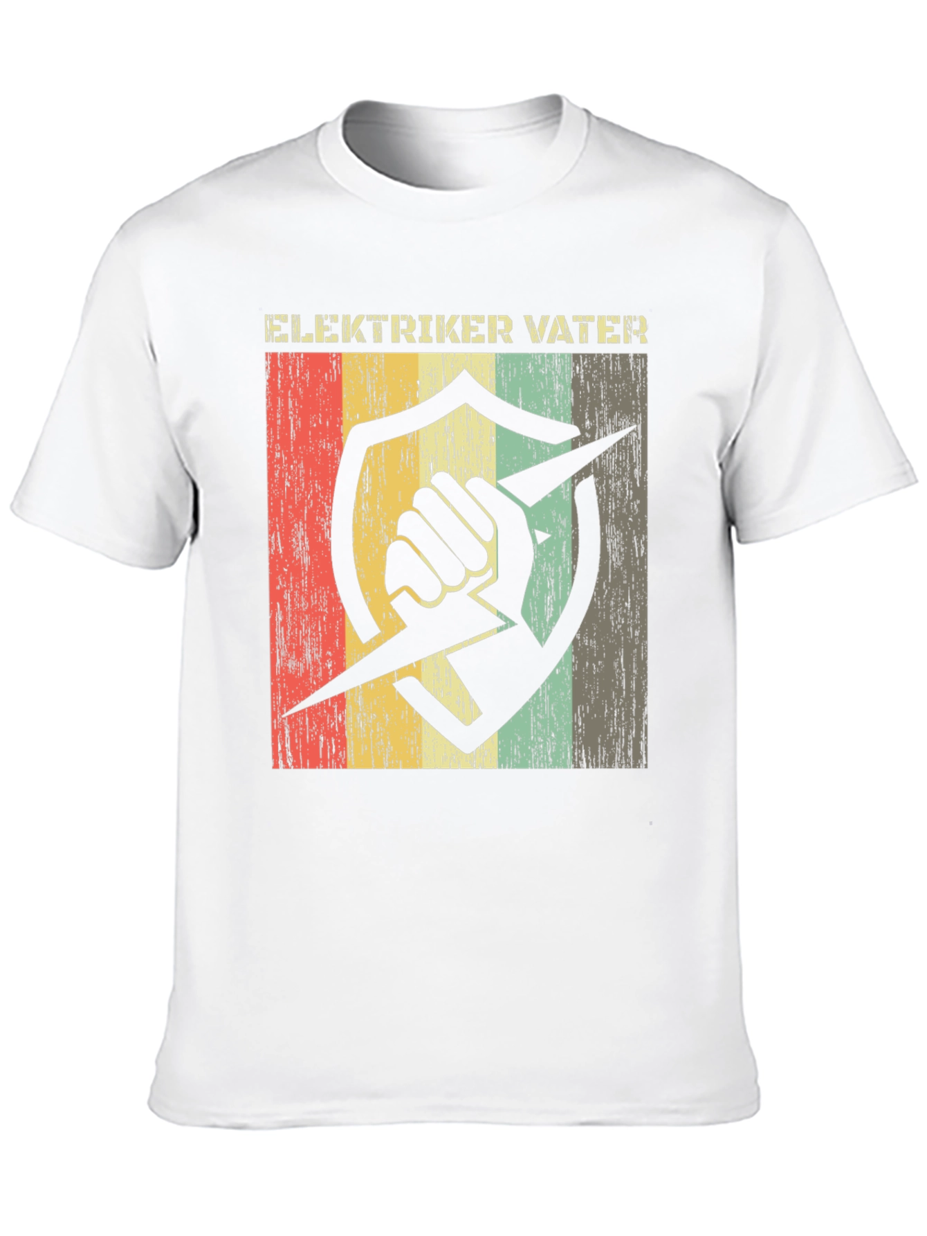 Black Elektriker Vater T-Shirt - Vintage Electrician Dad Tee view 10