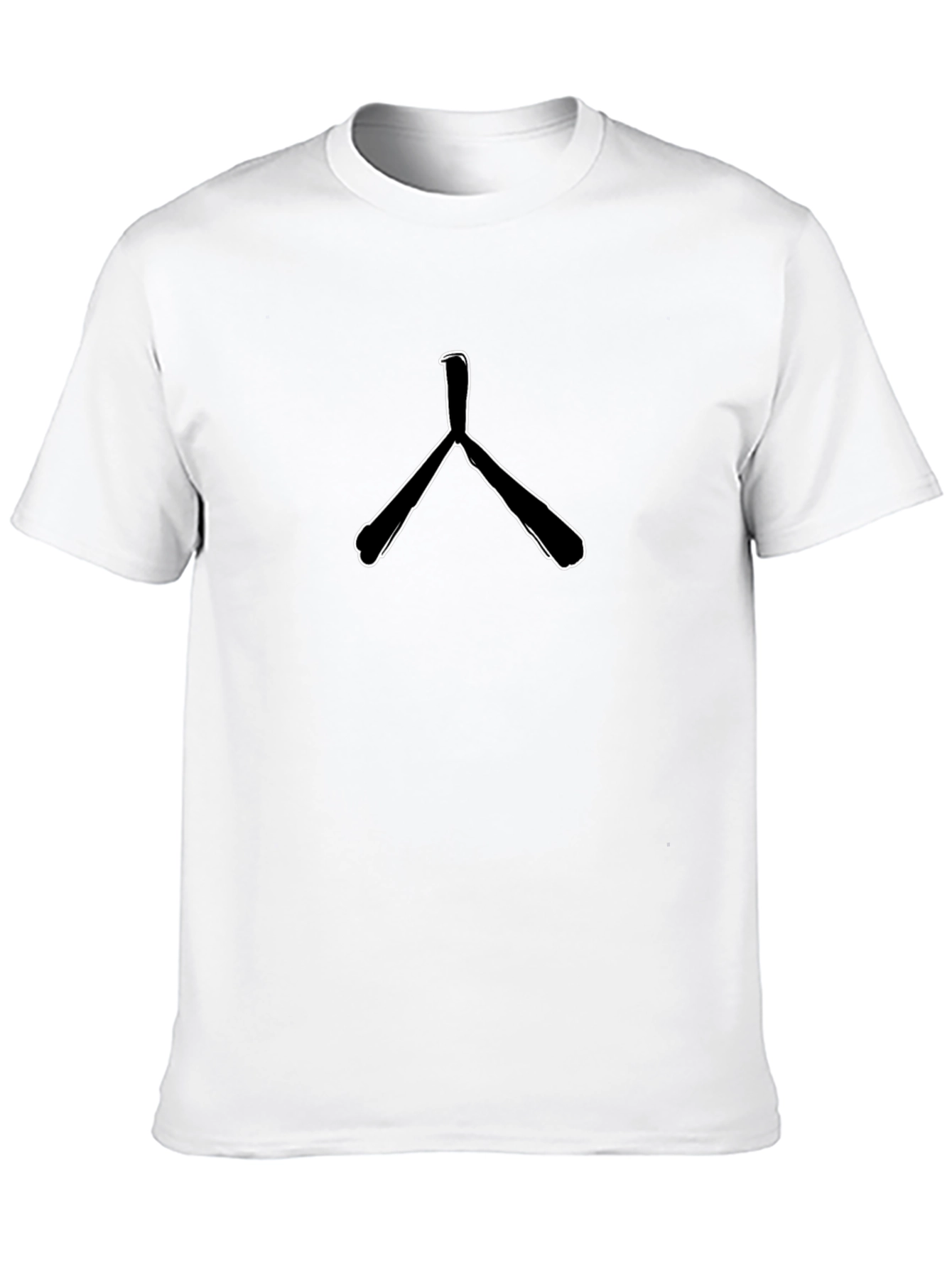 Black Minimalist Black Tee with Graphic view 10