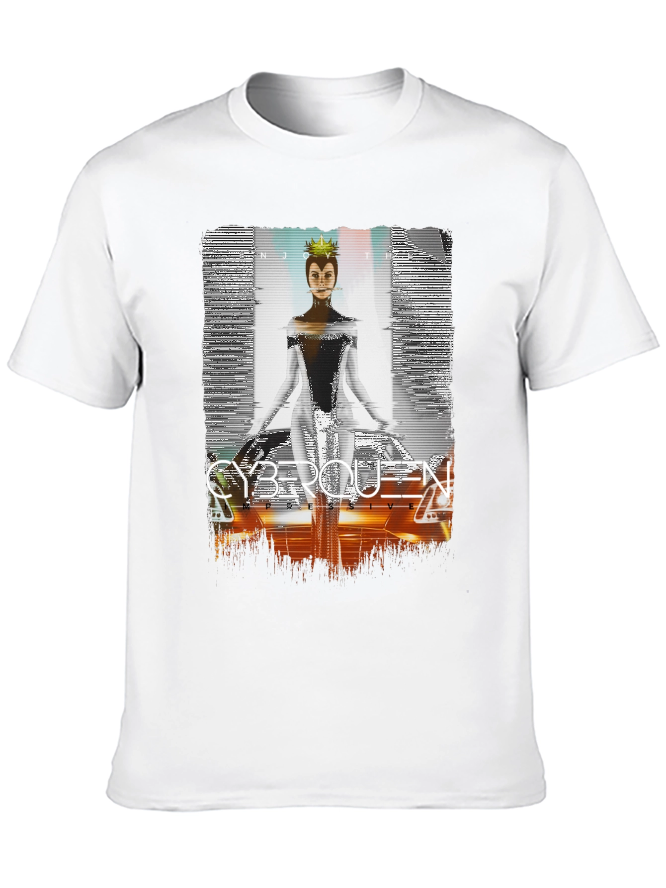 Black Cyberqueen Graphic T-Shirt - Modern Streetwear view 10