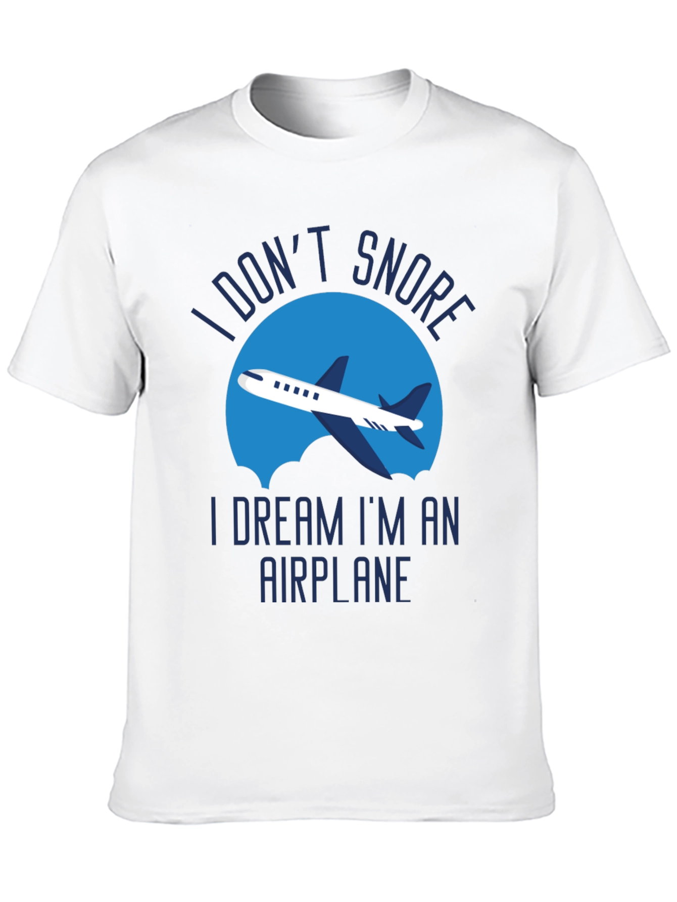Black Funny Snoring Airplane T-Shirt view 10