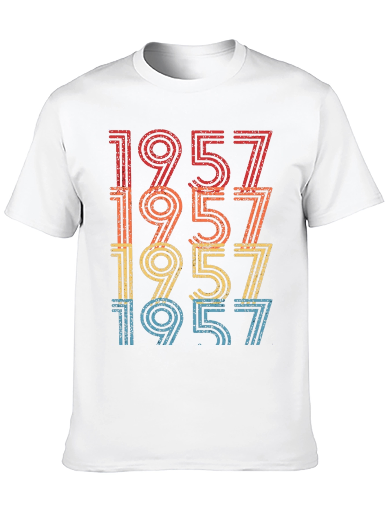 Black Retro 1957 Birthday Graphic T-Shirt view 10