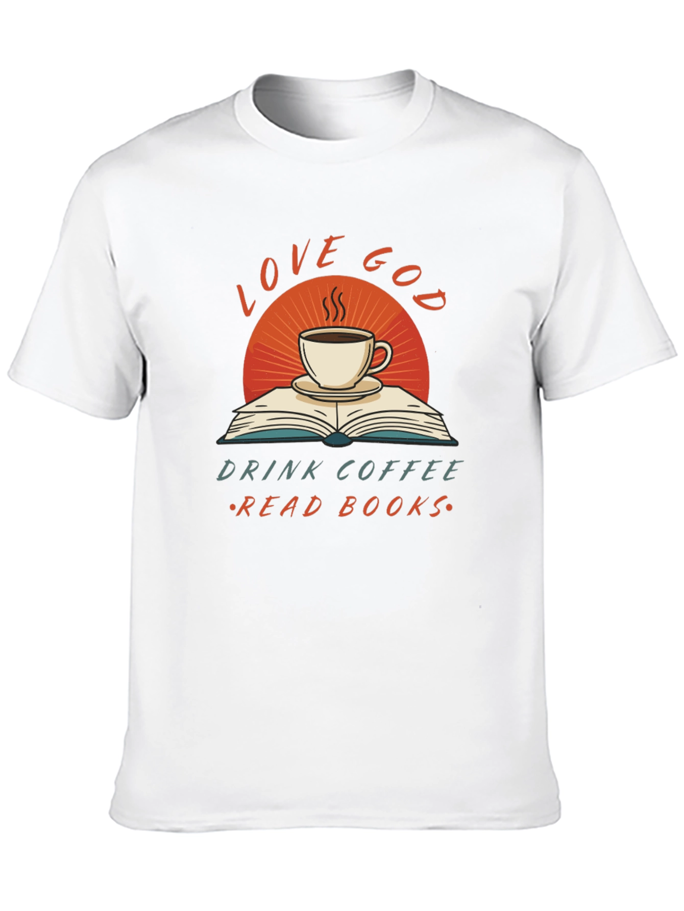 Black Love God Coffee Books Black T-Shirt view 10