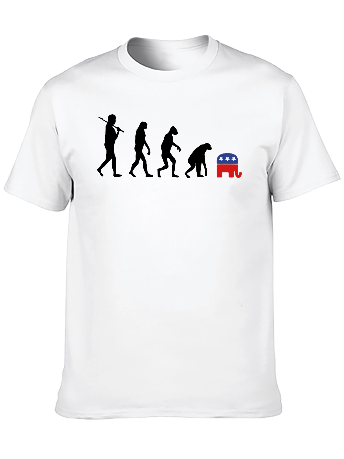 Black Evolution of Man Republican T-Shirt view 10