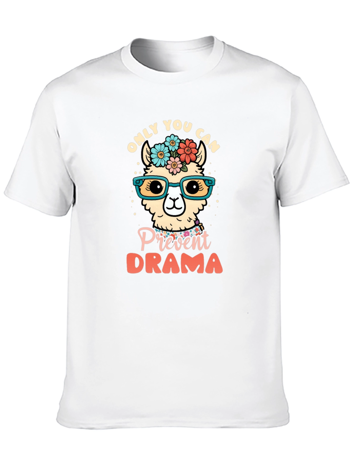 Black Only You Can Prevent Drama Llama Graphic Tee view 10