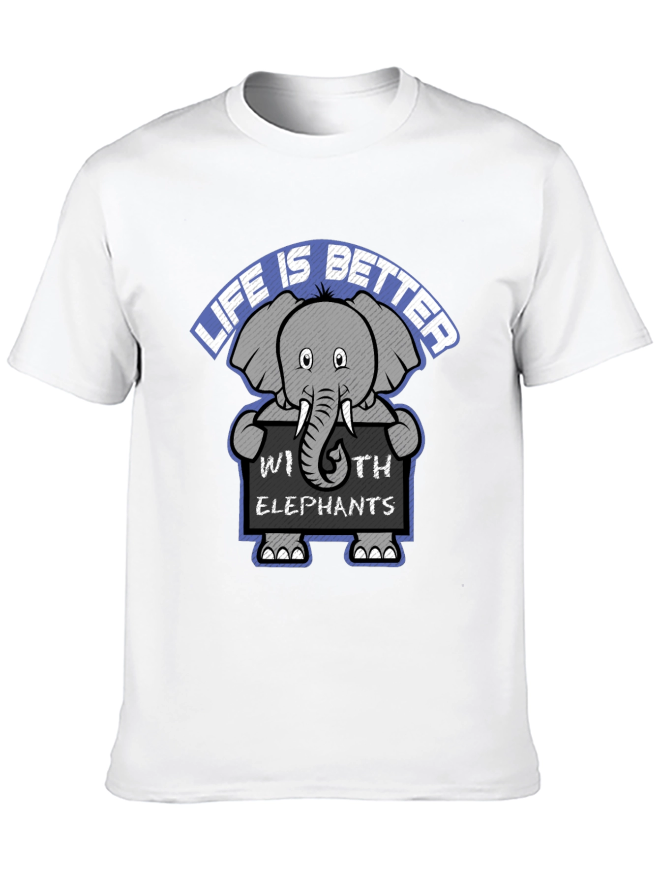Black Life is Better with Elephants Graphic Tee view 10