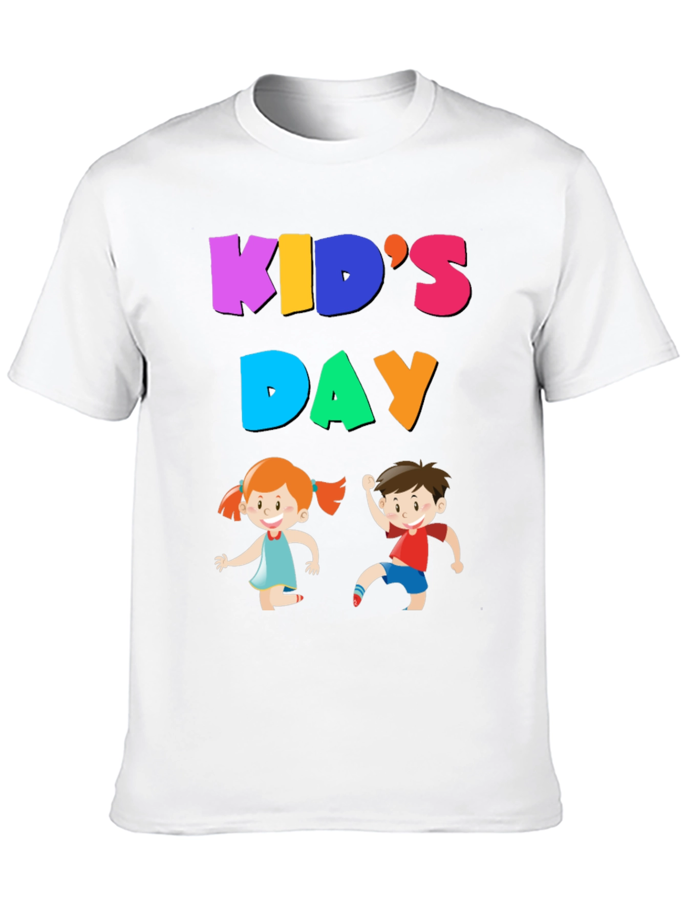 Black Colorful Kid's Day T-Shirt view 10