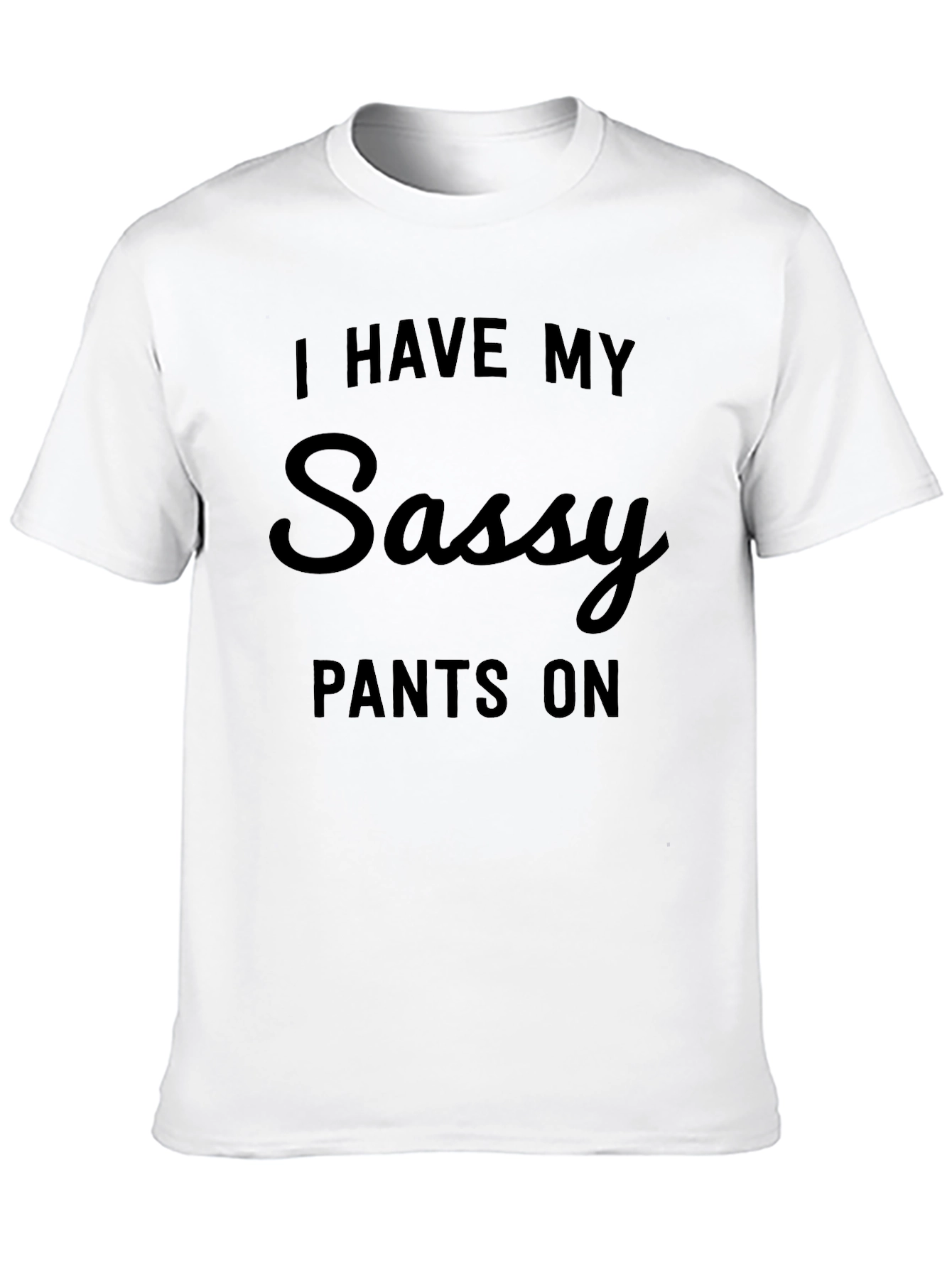 Black Sassy Pants On Graphic T-Shirt view 10