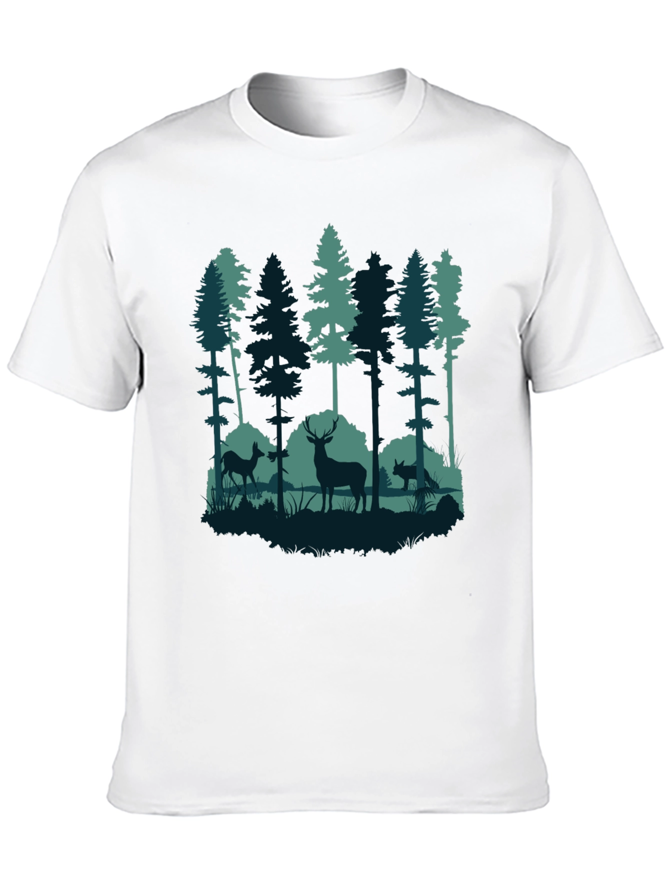 Black Nature Scene T-Shirt view 10