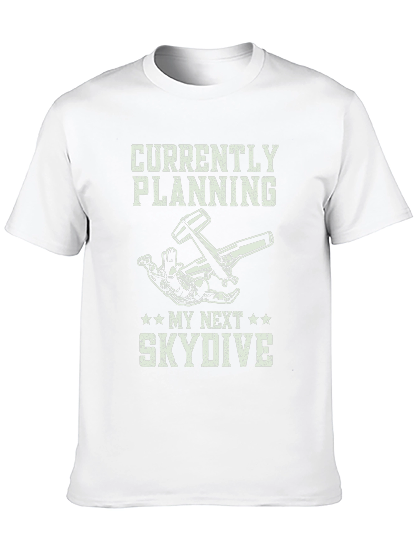Black Skydiving T-Shirt - Planning My Next Skydive Graphic Tee view 10