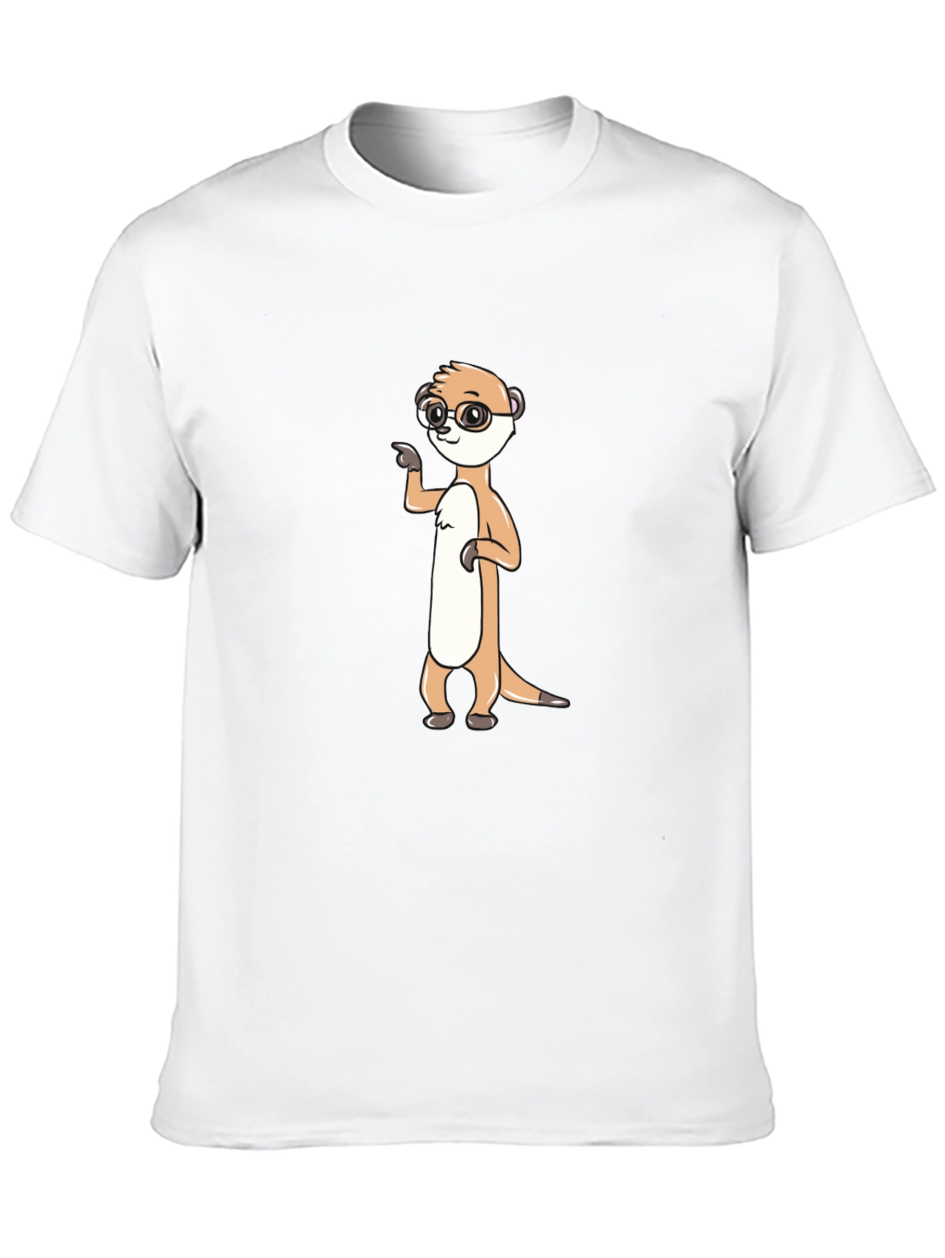 Black Meerkat Wearing Glasses T-Shirt view 10