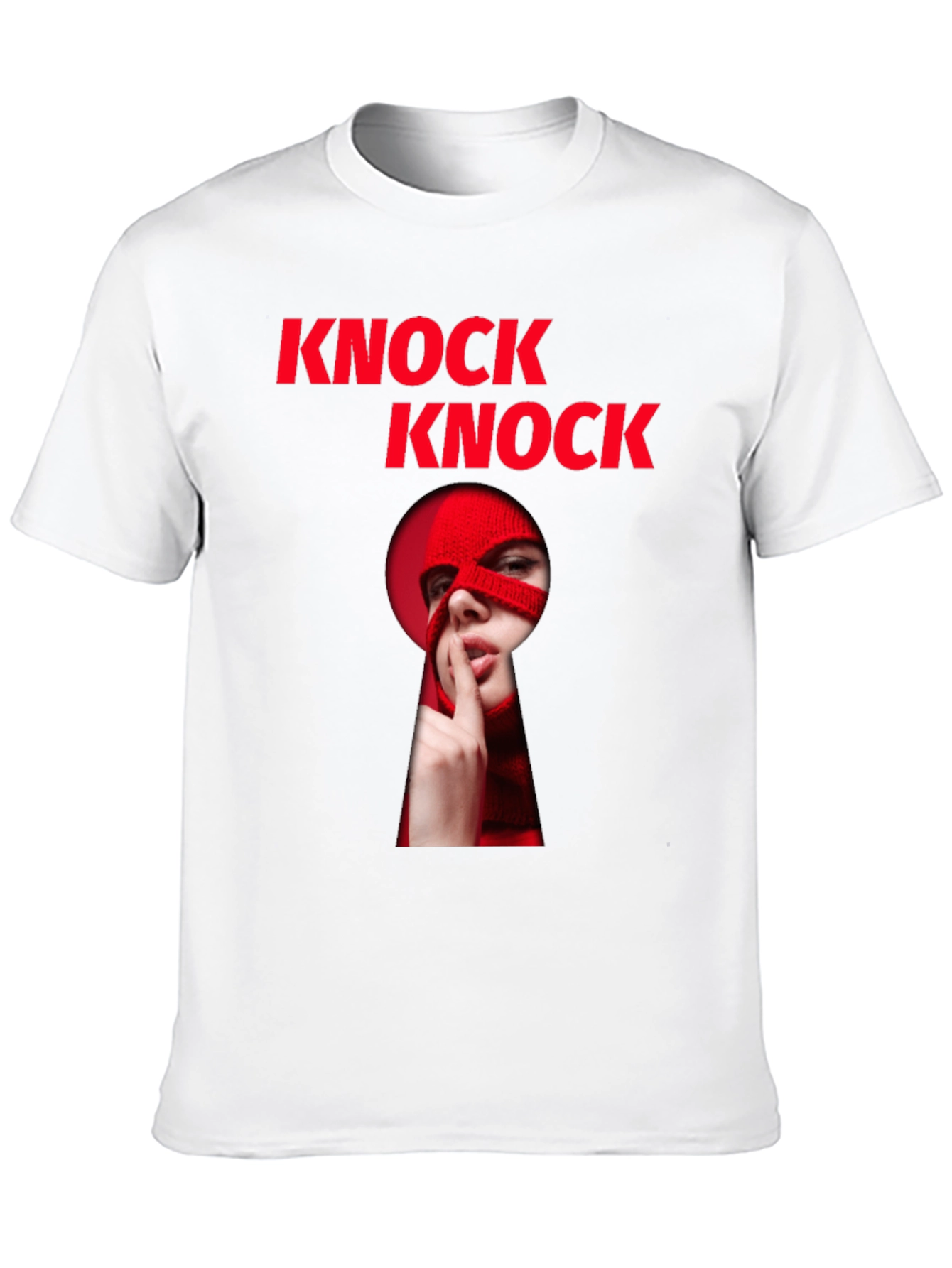 Black Knock Knock Graphic T-Shirt - Intrigue & Style view 10