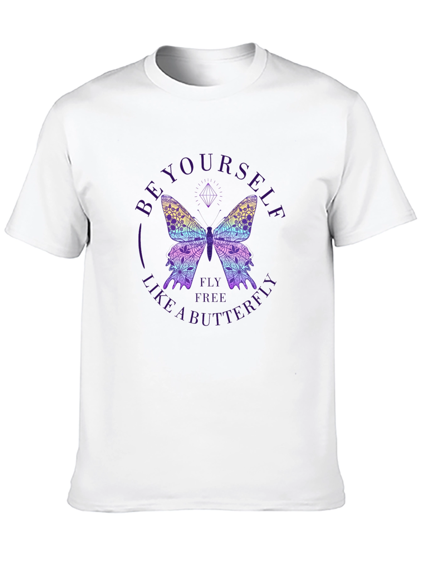 Black Be Yourself Butterfly Graphic Tee view 10