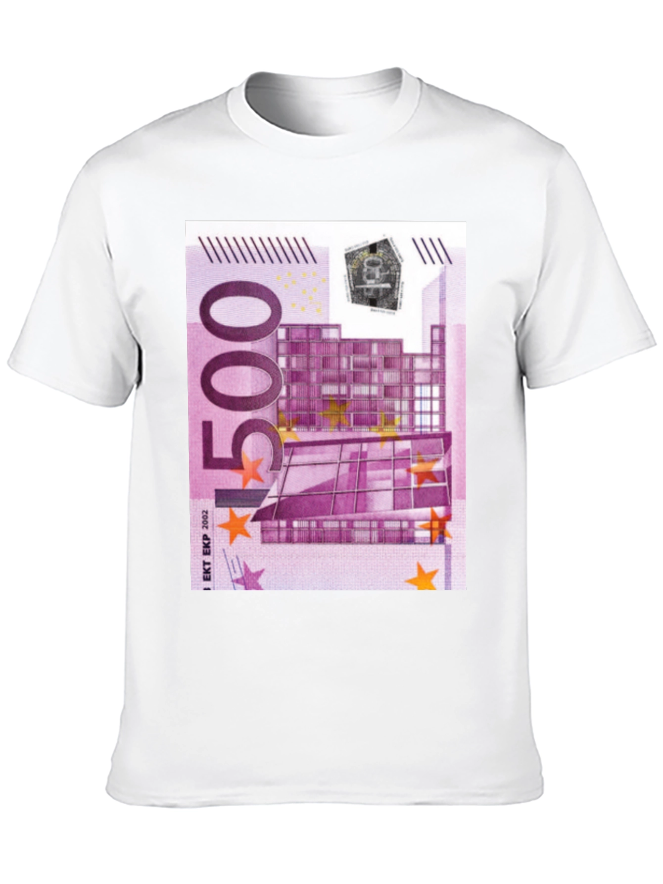 Black 500 Euro Note Graphic Print Black T-Shirt view 10
