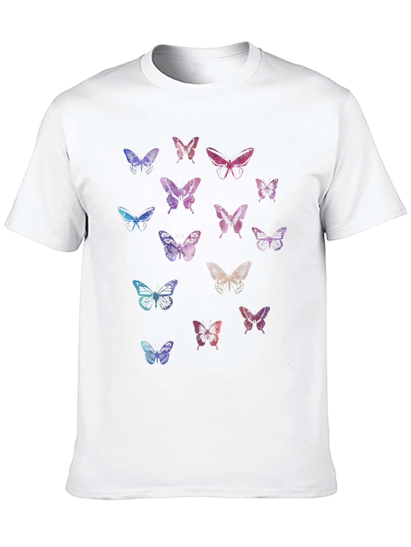 Black Butterfly Print Black Tee - Unisex view 10