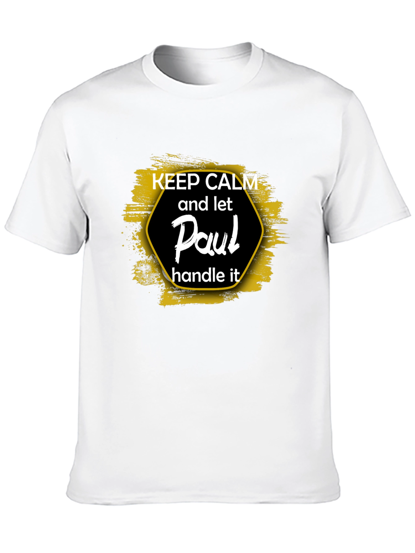 Black Keep Calm and Let Paul Handle It - Black T-Shirt view 10