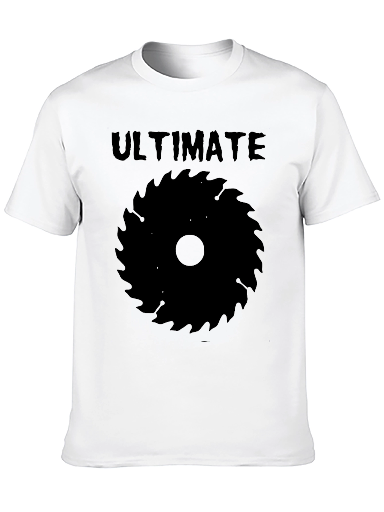 Black Ultimate Saw Blade Graphic Tee - Black Cotton Shirt view 10