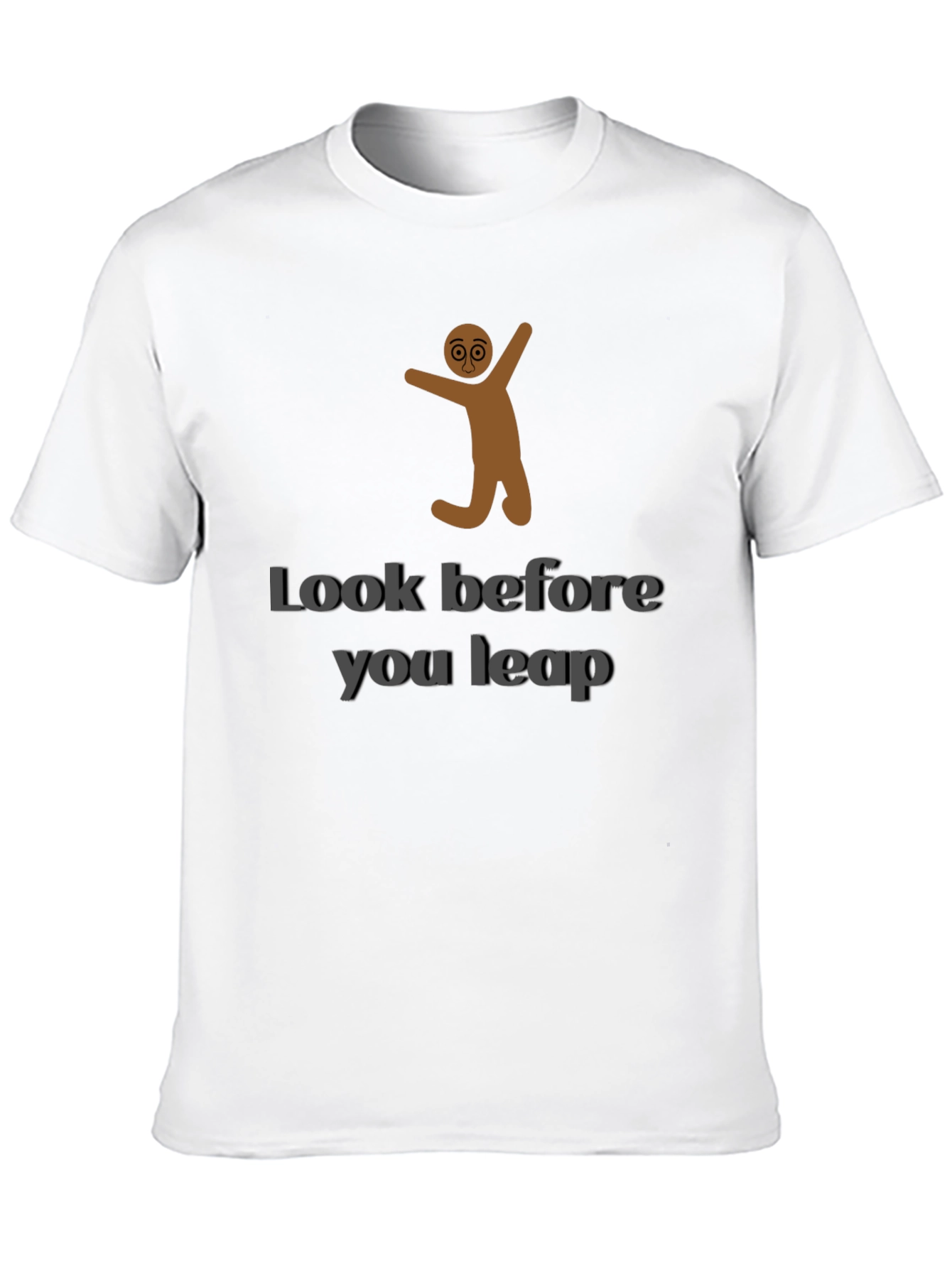 Black Look Before You Leap Graphic T-Shirt view 10