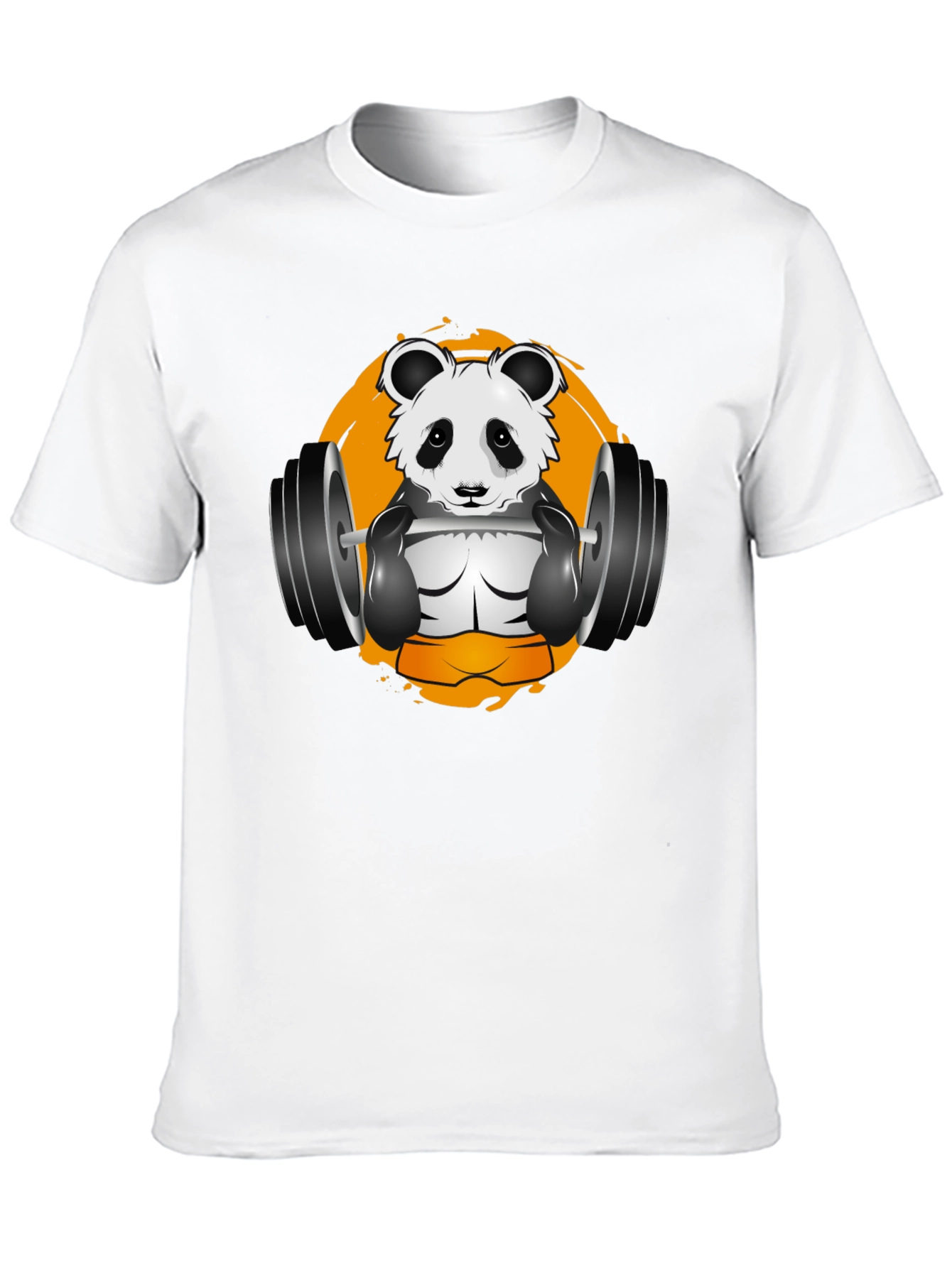 Black Panda Gym T-Shirt - Black Graphic Tee view 10