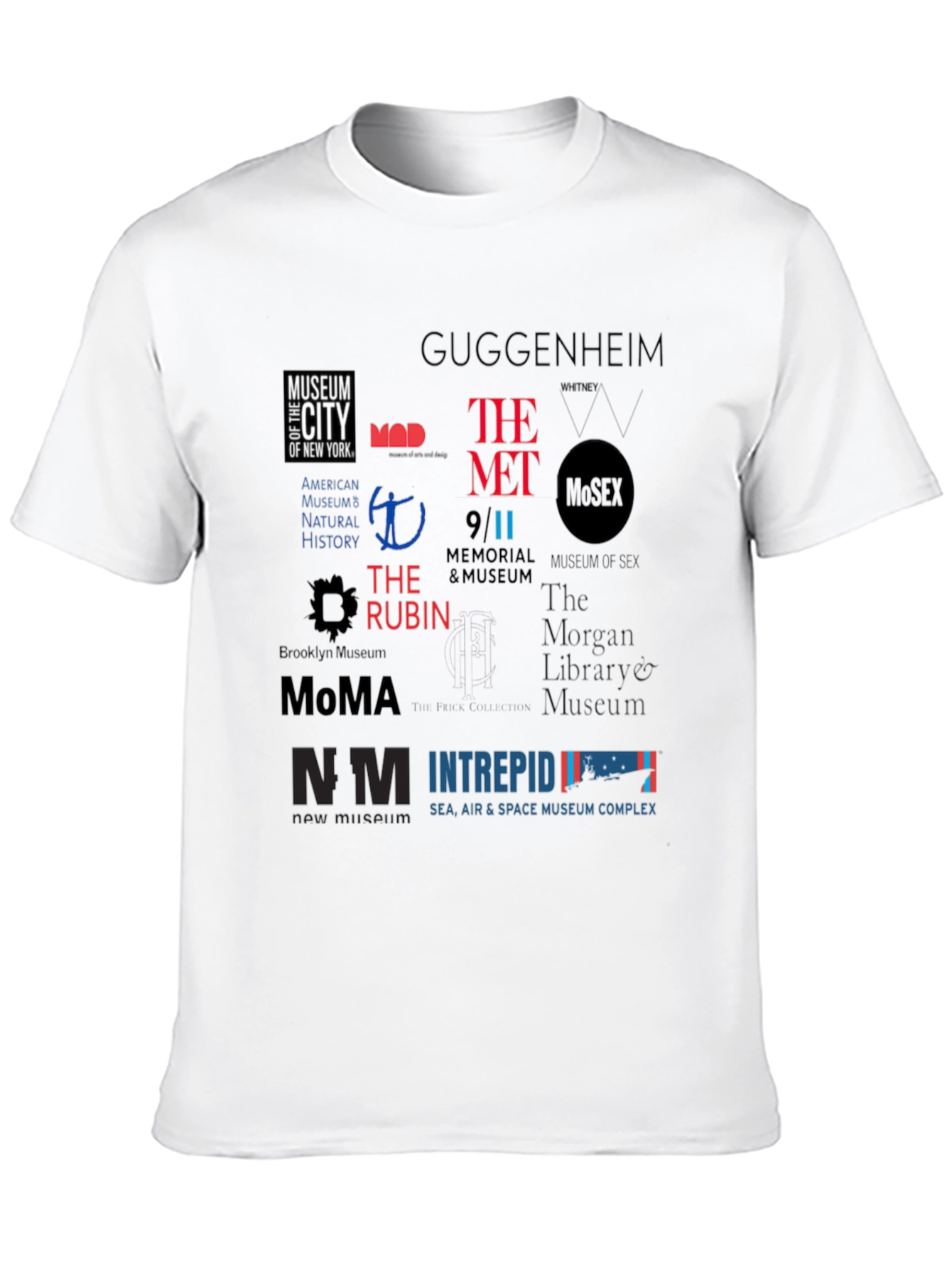 Black NYC Museum Logo T-Shirt | Black Cotton Blend view 10