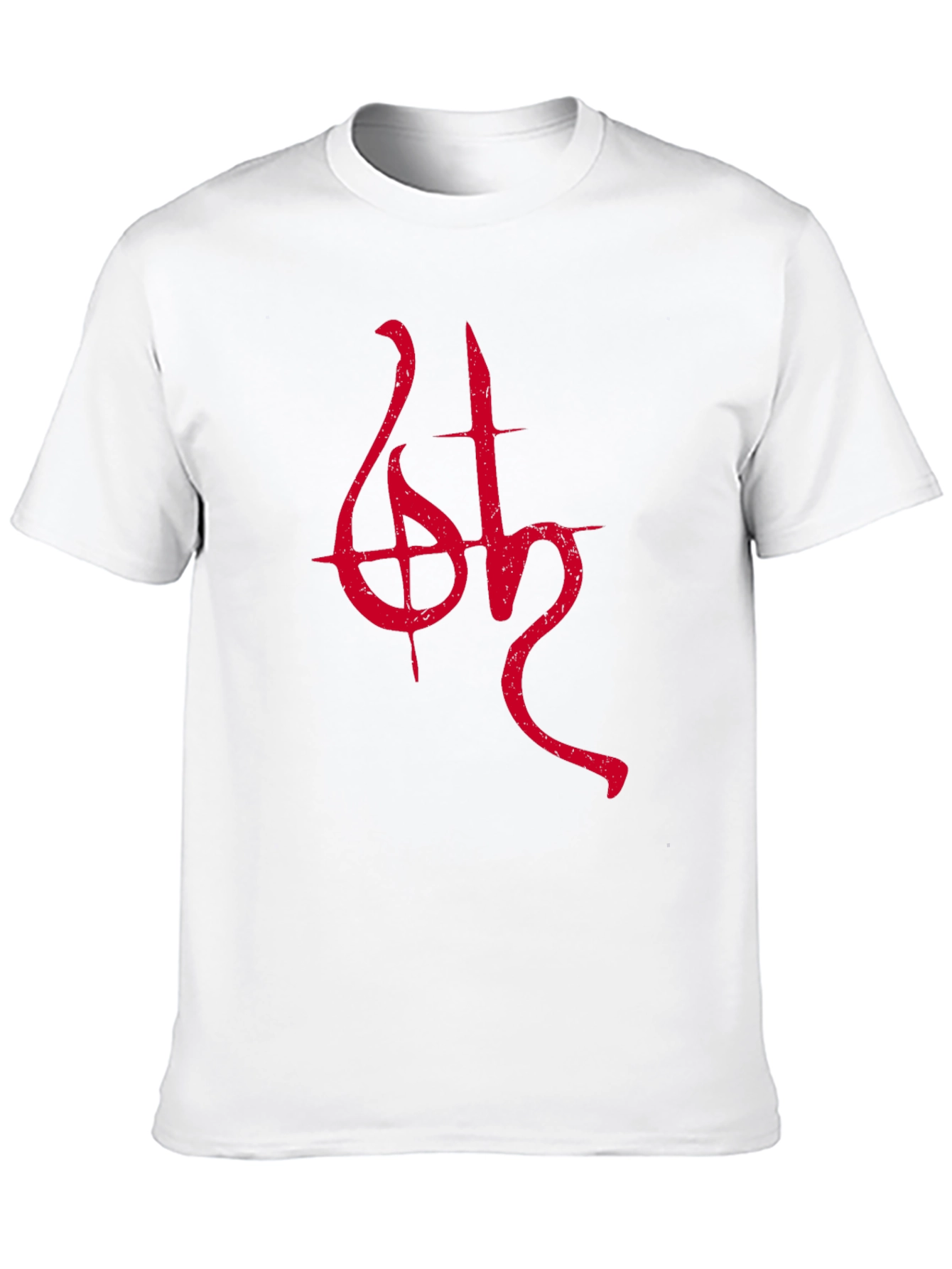 Black Black T-Shirt with Red Occult Symbol view 10