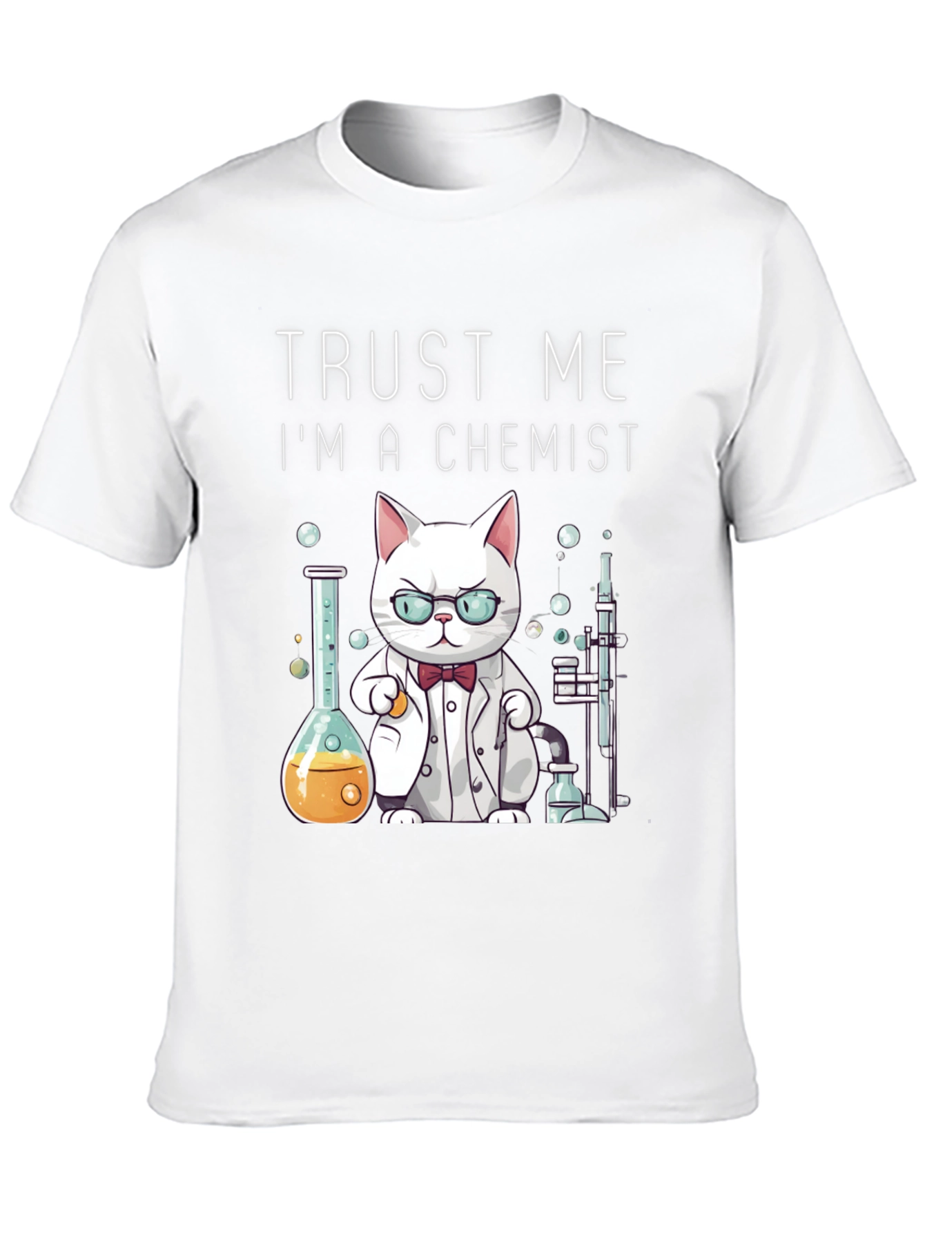 Black Trust Me I'm a Chemist Cat T-Shirt view 10
