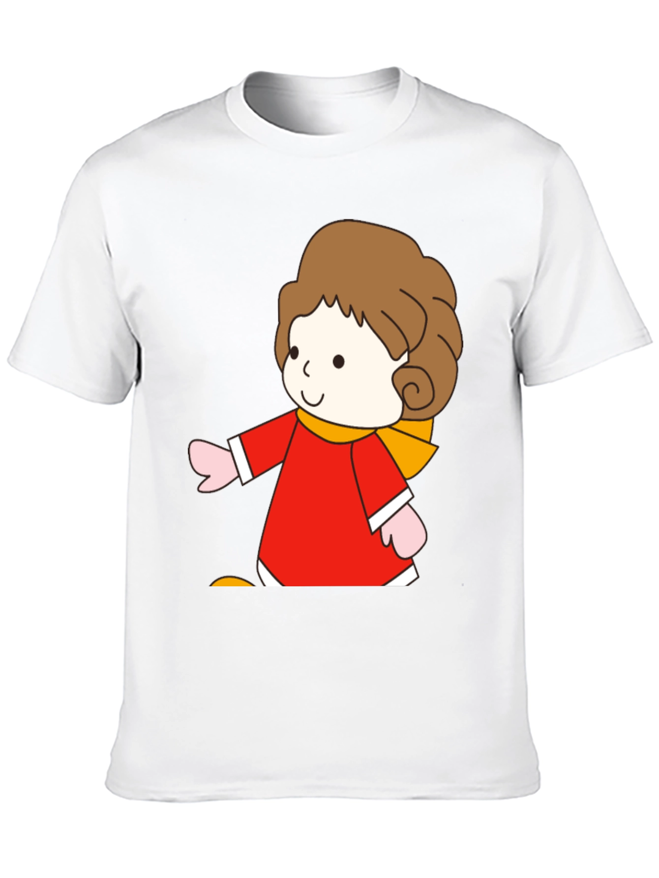 Black Cartoon Girl Graphic Tee - Soft Cotton Blend view 10