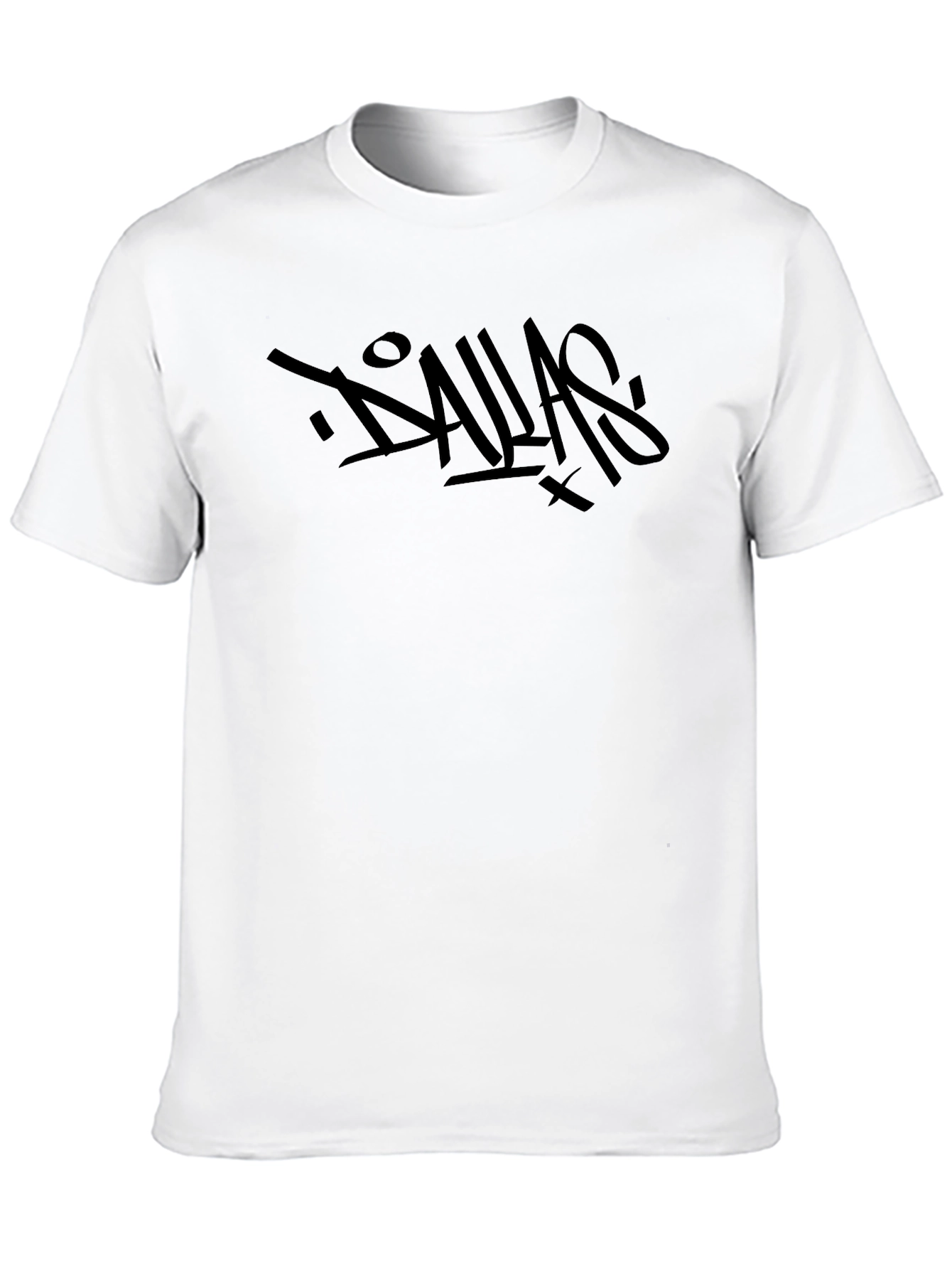 Black Men's Black Dallas Graffiti Graphic Tee view 10