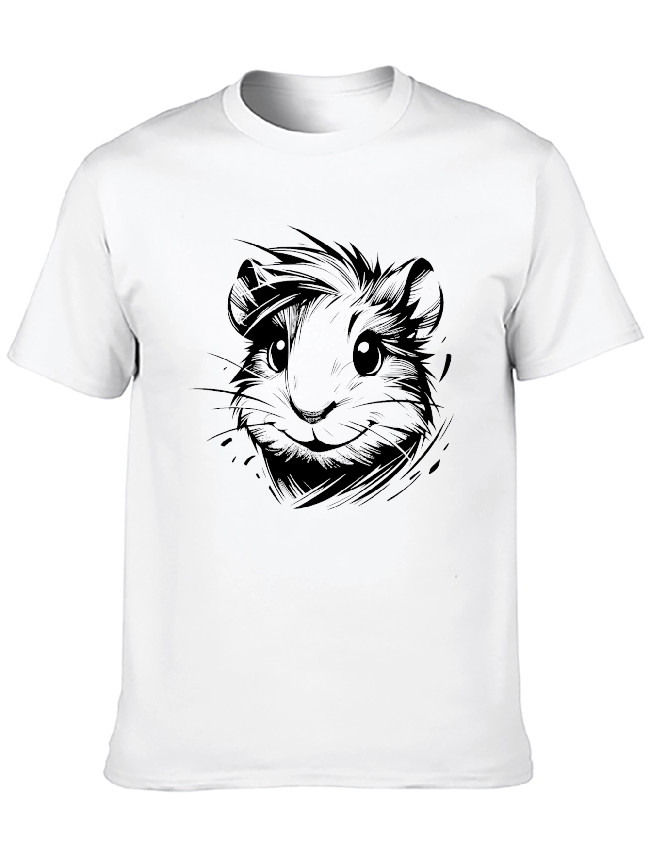 Black Guinea Pig Graphic Tee - Black Cotton T-Shirt view 10