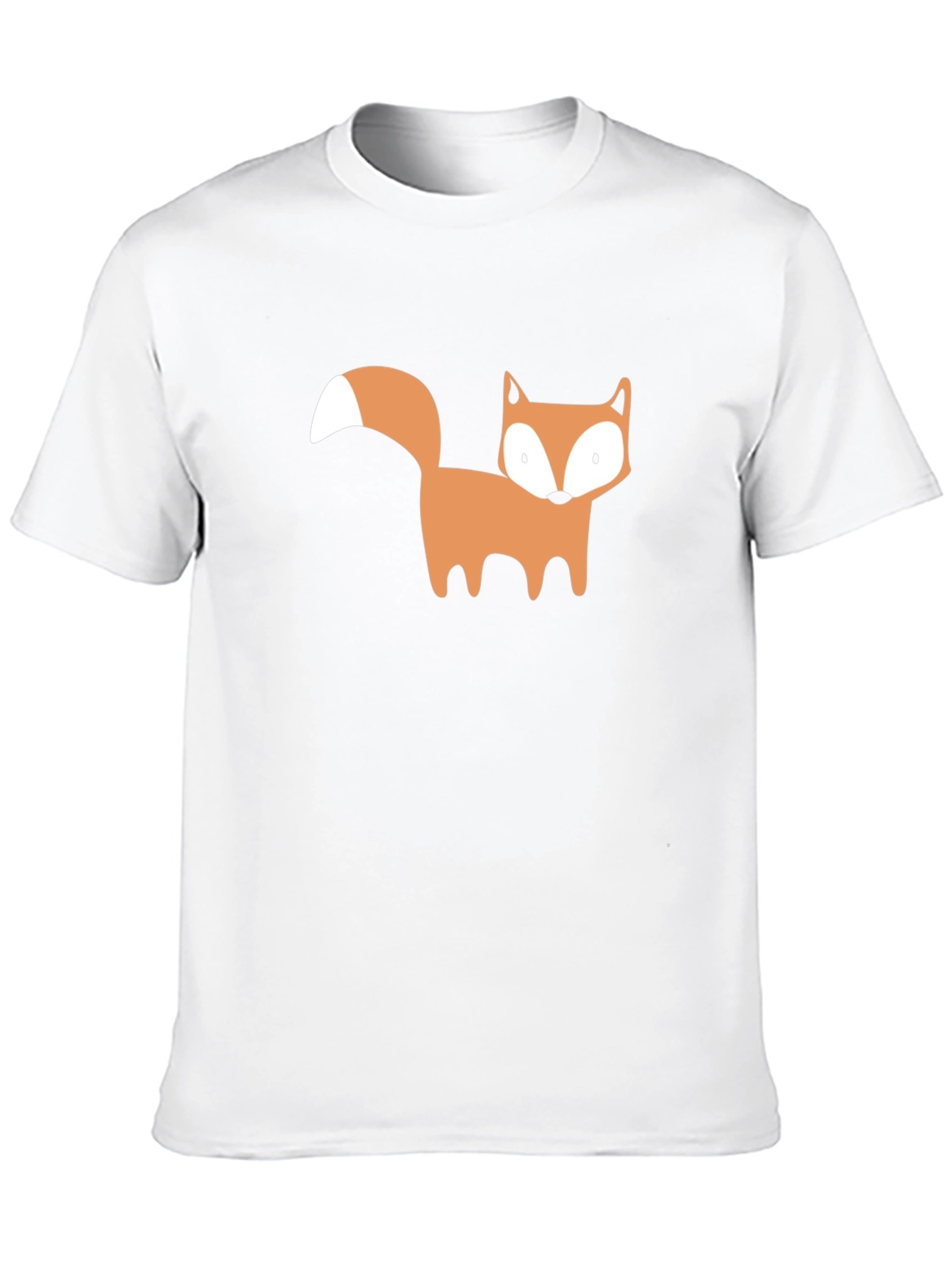 Black Cute Fox Graphic Black T-Shirt view 10