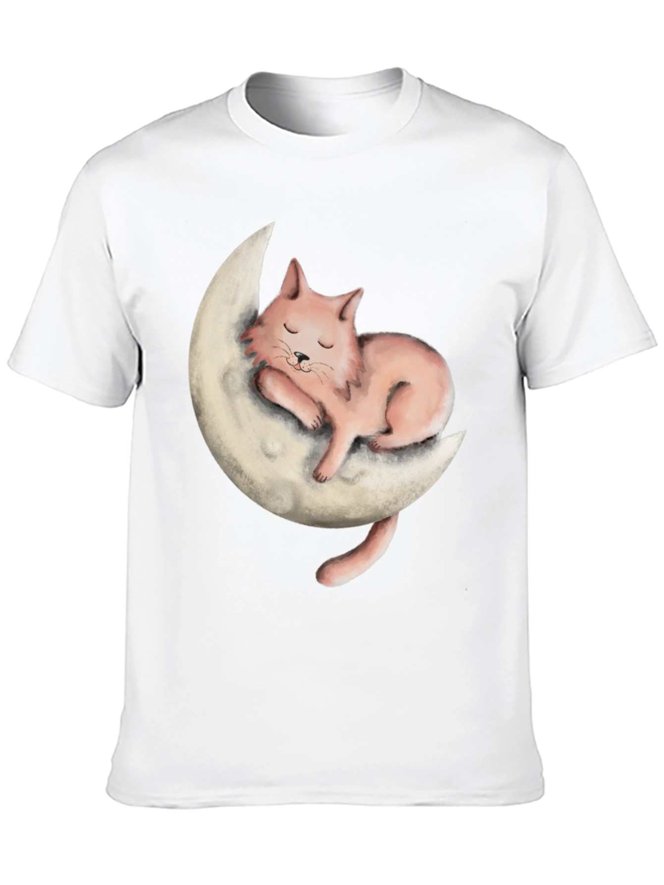 Black Cat on Moon Graphic Tee - Relaxed Fit view 10
