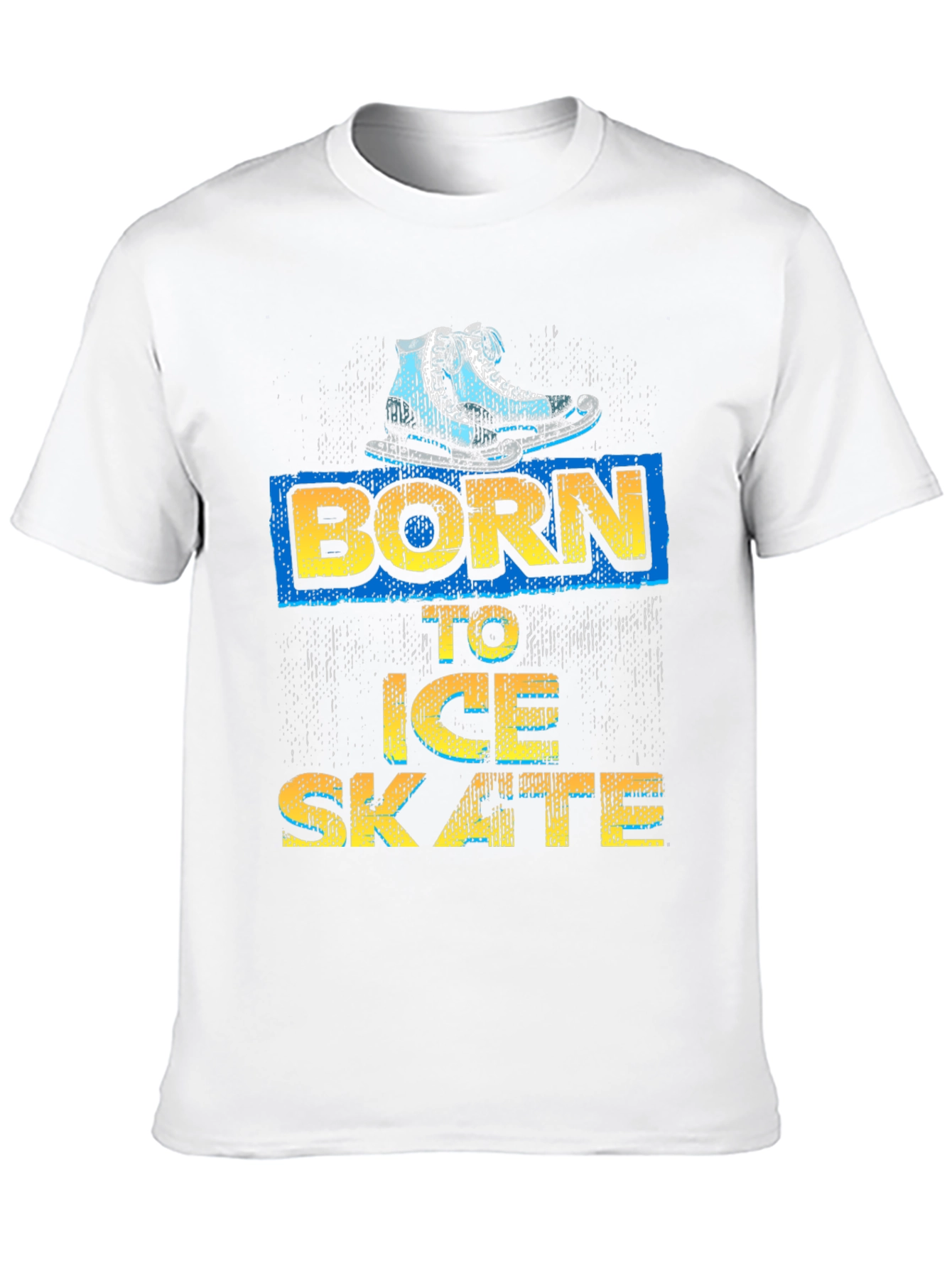 Black Born to Ice Skate Black Graphic Tee view 10