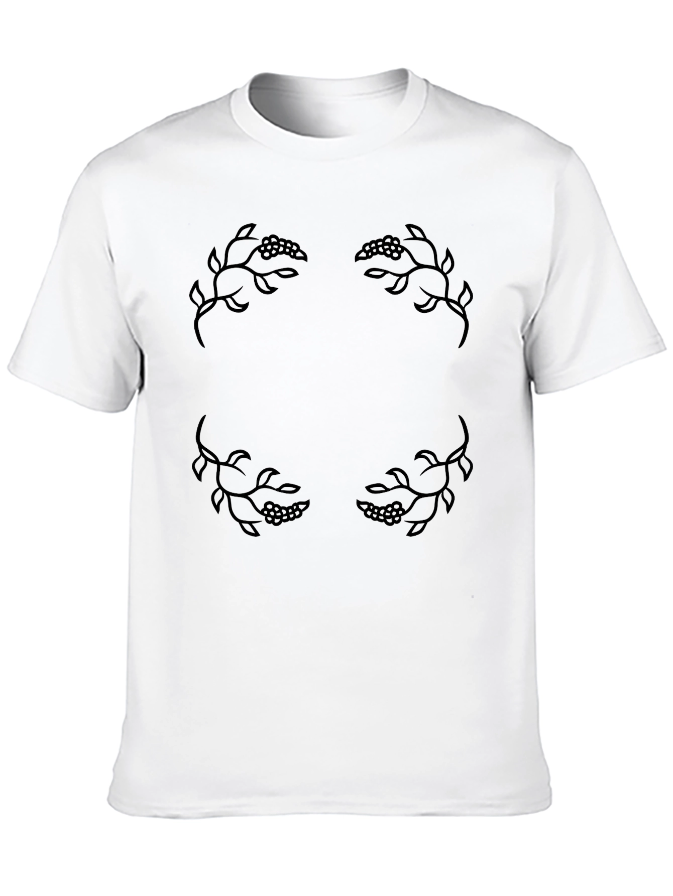 Black Black Tee with Floral Berry Accents view 10