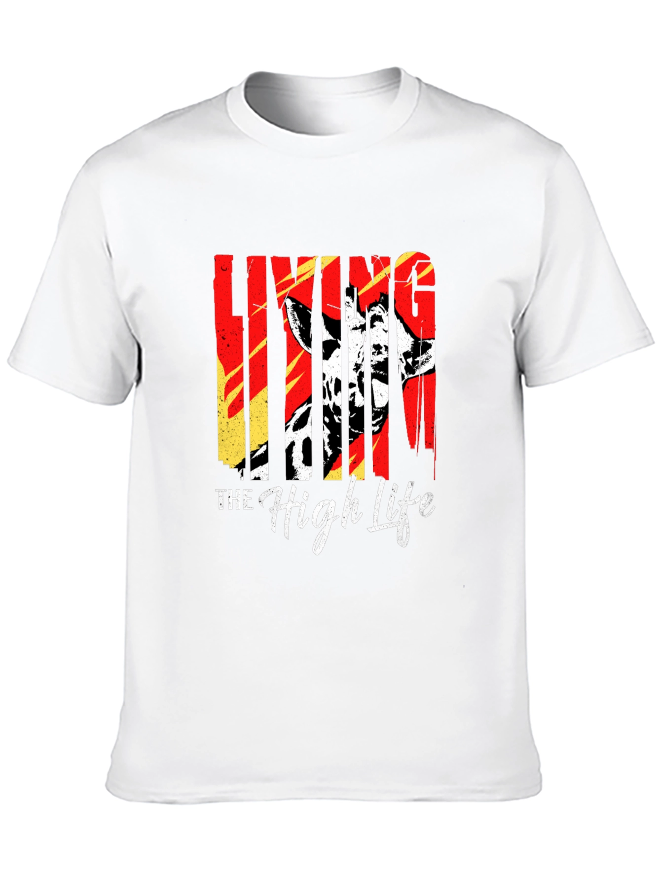 Black Living The High Life Giraffe T-Shirt - Black view 10