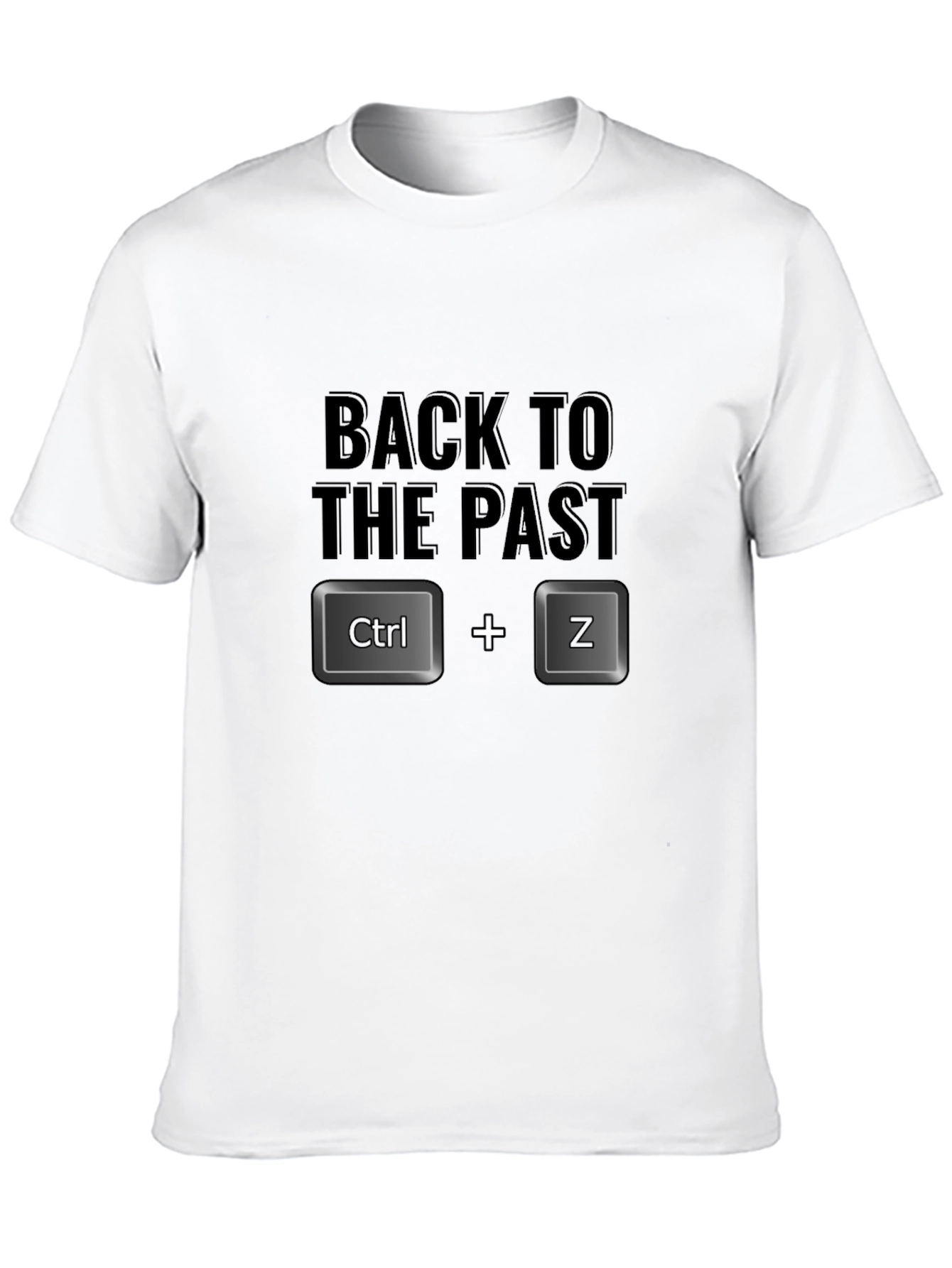 Black Back to the Past Ctrl+Z Black T-Shirt view 10
