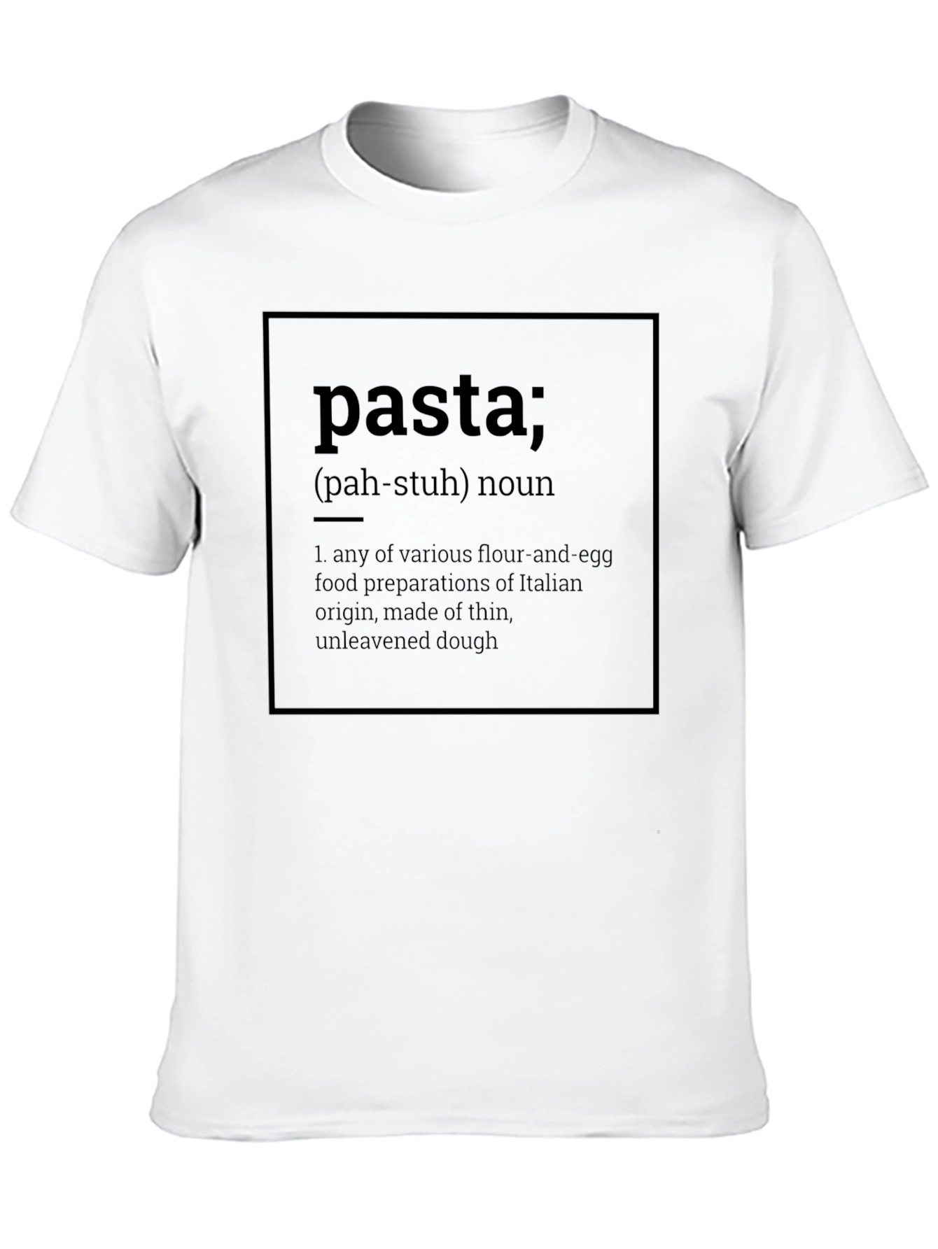 Black Pasta Definition T-Shirt - Italian Food Lover Tee view 10