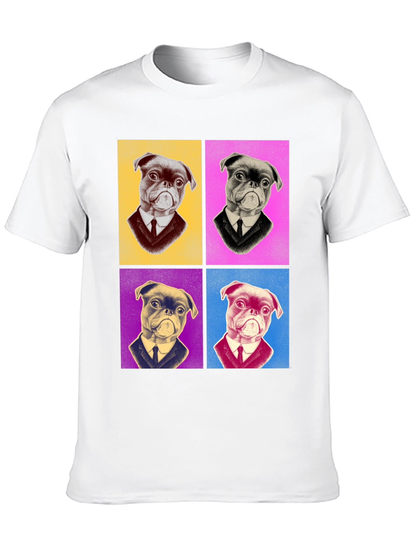 Black Pop Art Pug T-Shirt - Stylish Graphic Tee view 10