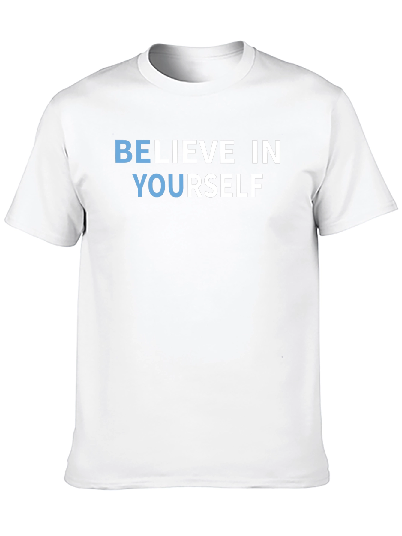 Black Believe In Yourself Motivational T-Shirt view 10